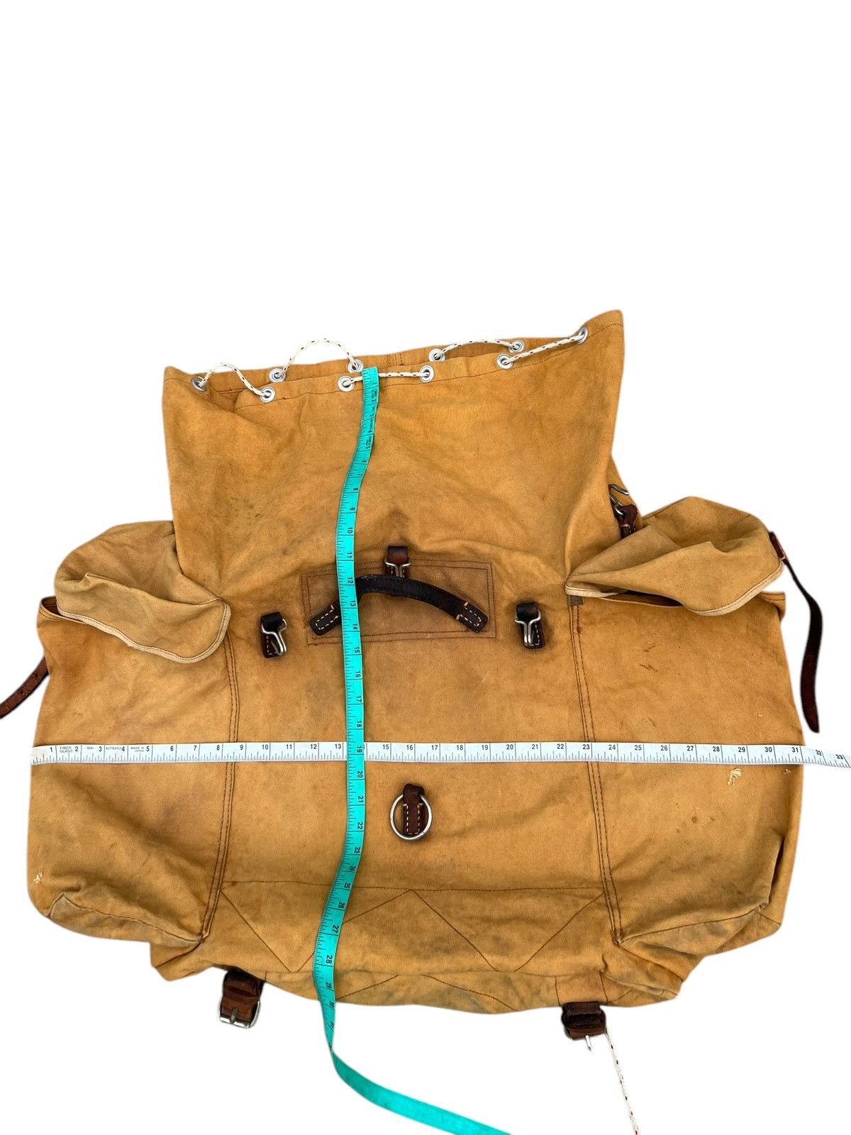 Vintage Distress Fade 60s 70s Japan Duck Canvas Hiking Backpack Huge Size ONE SIZE - 25 Thumbnail