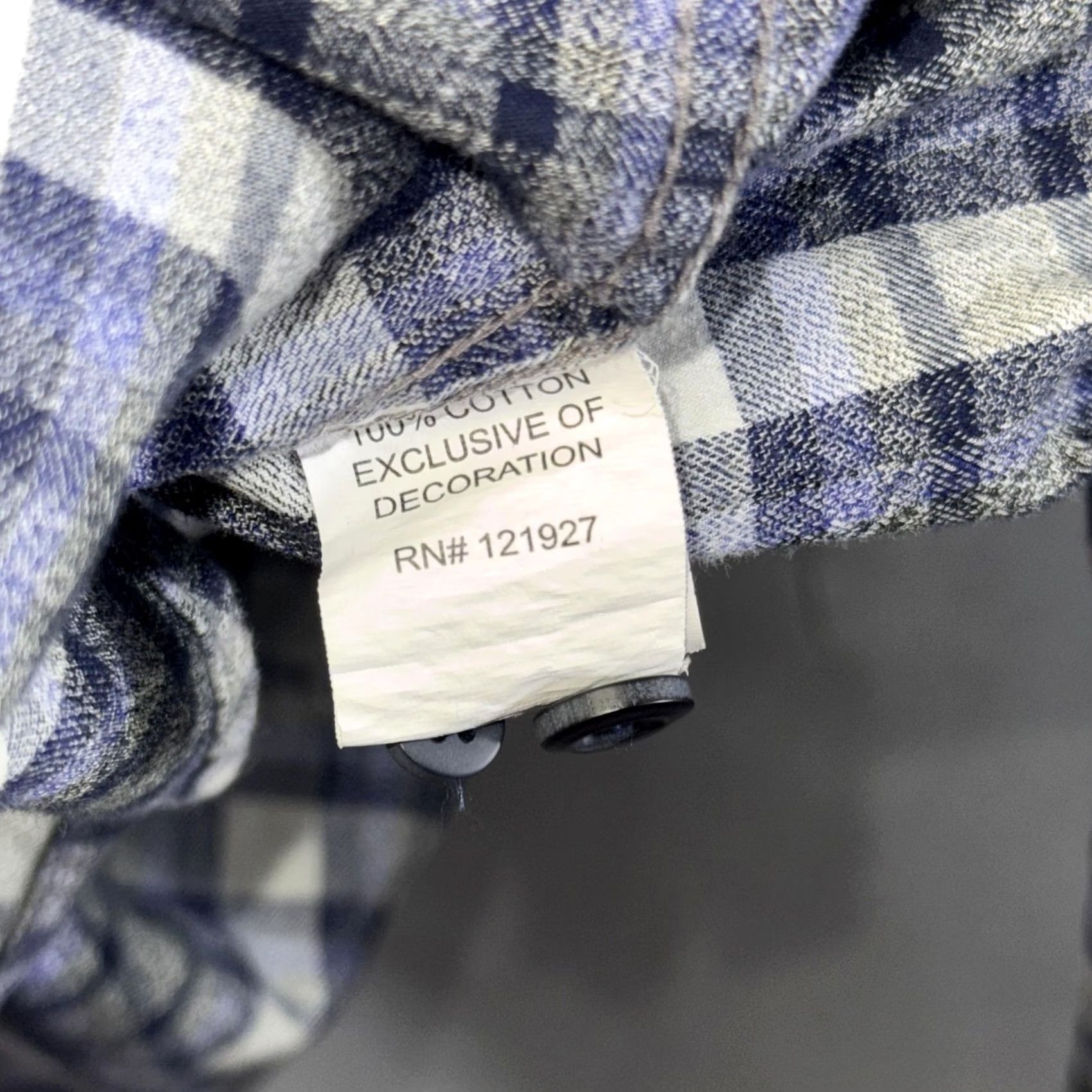 johnnie-O Johnnie-O Shirt Mens Large Blue Gray Plaid Button-Down Long Sleeve Shirt Girls? Size US L / EU 52-54 / 3 - 5 Thumbnail