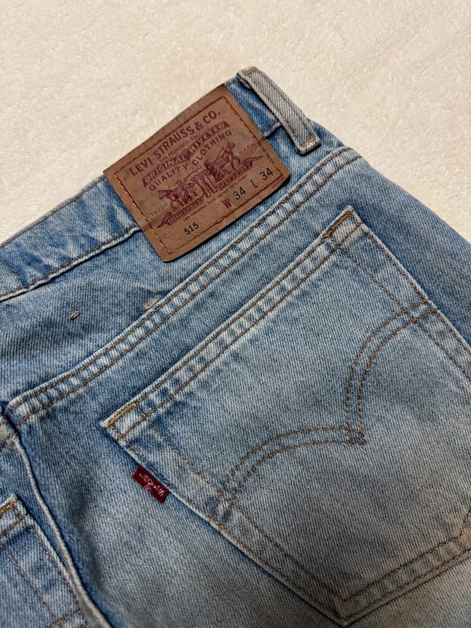 Levi's THRASHED Vintage 2000s Levi’s 515 Rusty Dirty Blue Denim Size US 32 / EU 48 - 16 Thumbnail