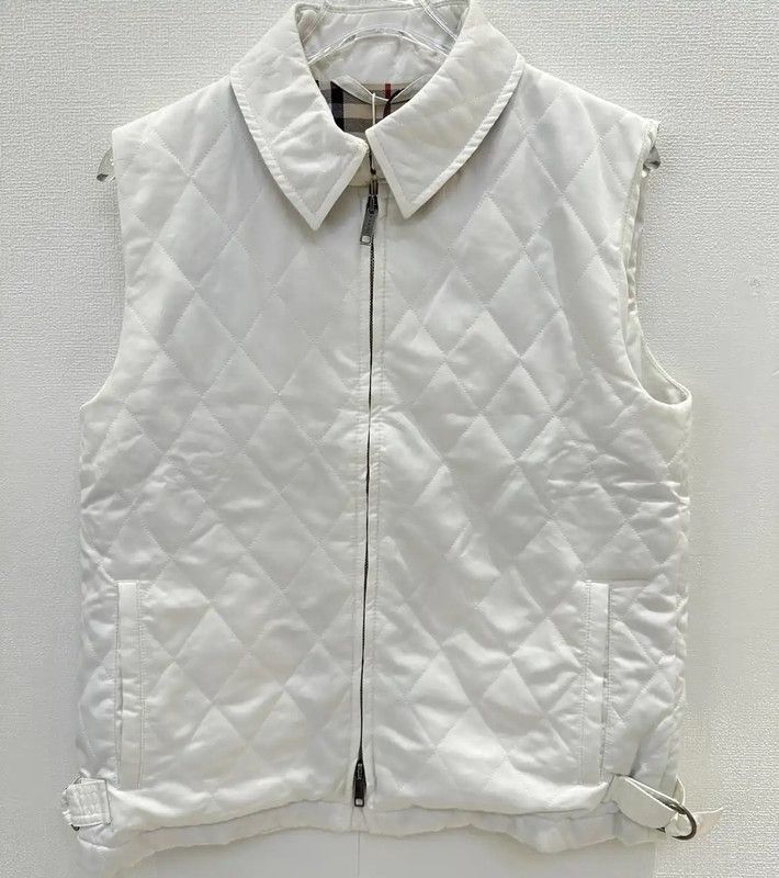 Burberry Burberry White Cotton Quilted Short Down Jacket Size XS / US 0-2 / IT 36-38 - 1 Thumbnail