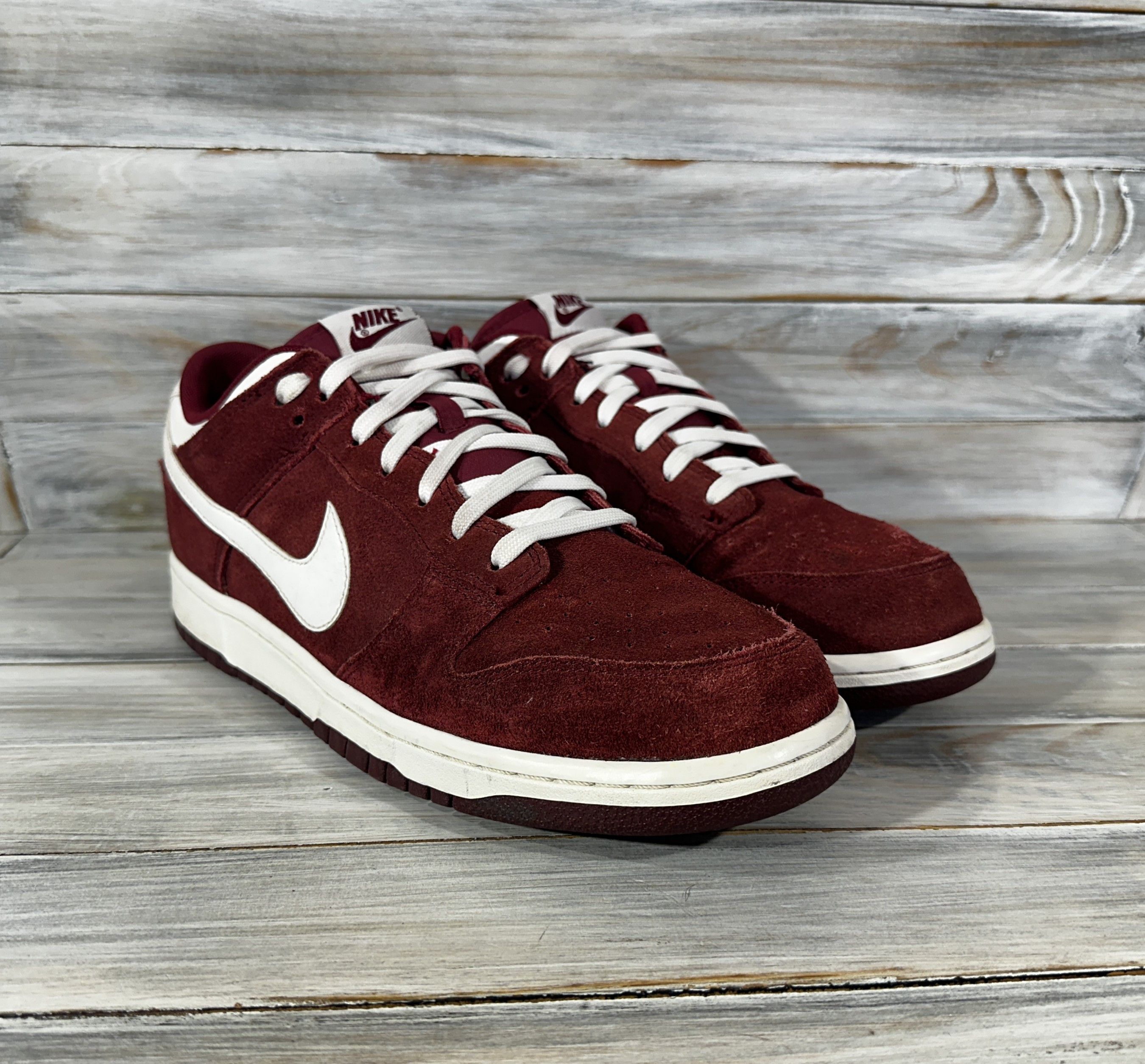 Nike Nike Dunk Low Team Red Suede Sneakers Very Rare Sport Shoes Size US 10 / EU 43 - 14 Thumbnail
