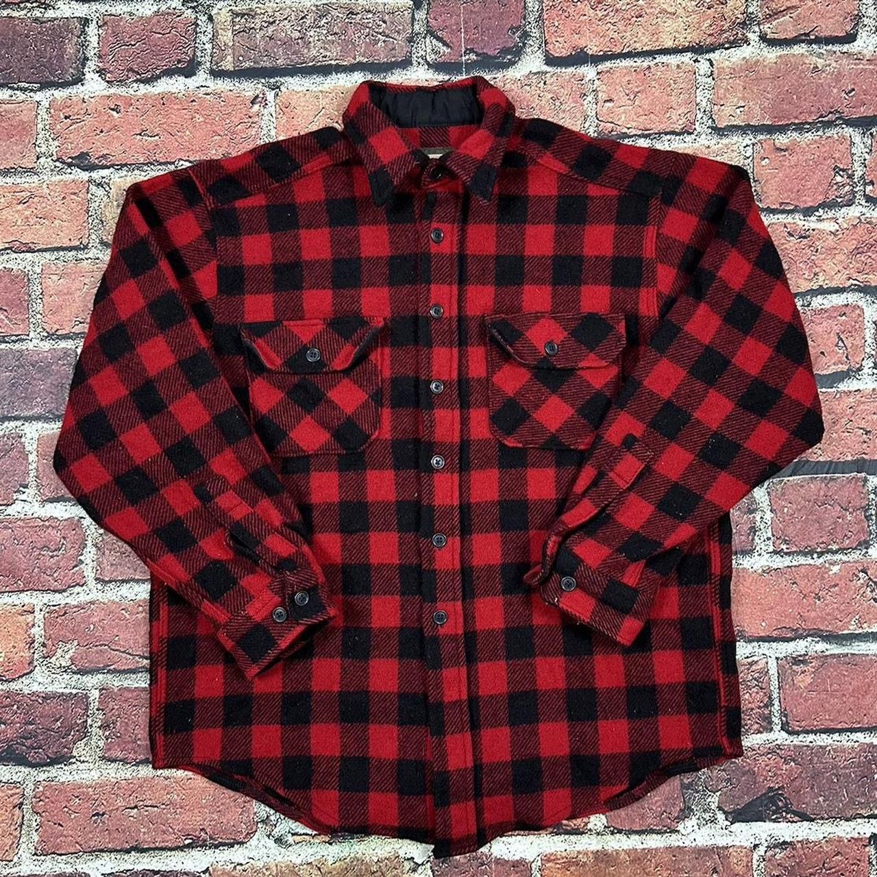 SafTbak Vintage SAFTBAK Buffalo Plaid Shirt Jacket Wool Shacket Size US L / EU 52-54 / 3 - 1 Thumbnail