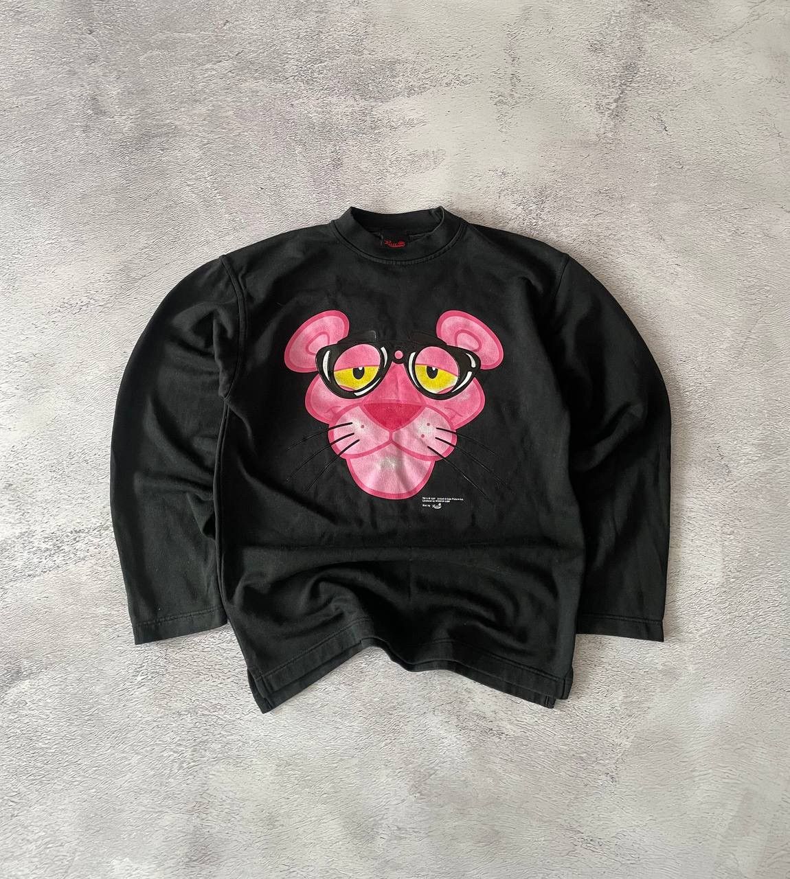 Vintage 90’s rare Pink Panther funny cartoon black sweatshirt 1997 Size US L / EU 52-54 / 3 - 1 Thumbnail