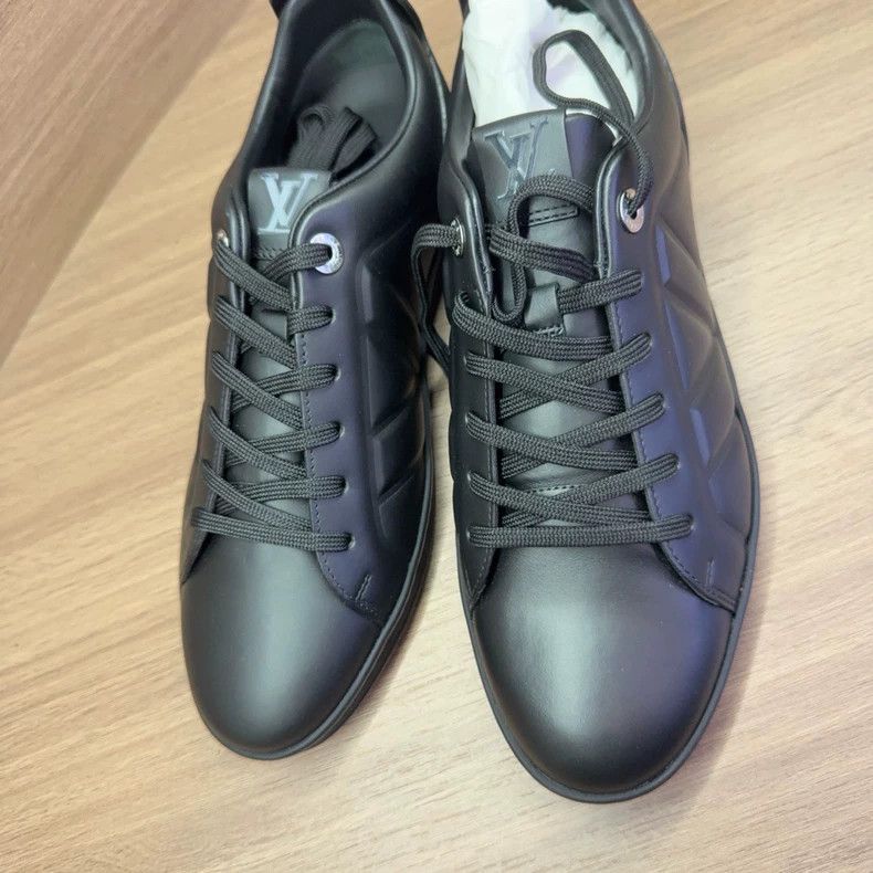 Louis Vuitton Louis Vuitton Black Leather Casual Flats - dmc Size US 8 / EU 41 - 1 Thumbnail