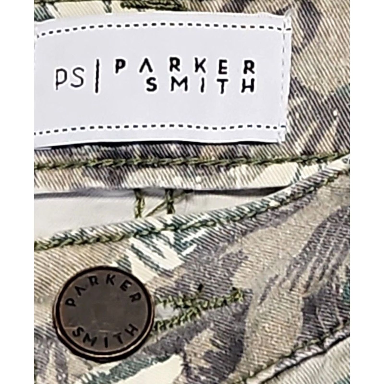 Parker Parker Smith Skinny Jeans Womens 28 Mid Palm Print Camouflage Zip 5-Pocket Cotton Blend Regular Size 28" / US 6 / IT 42 - 4 Thumbnail
