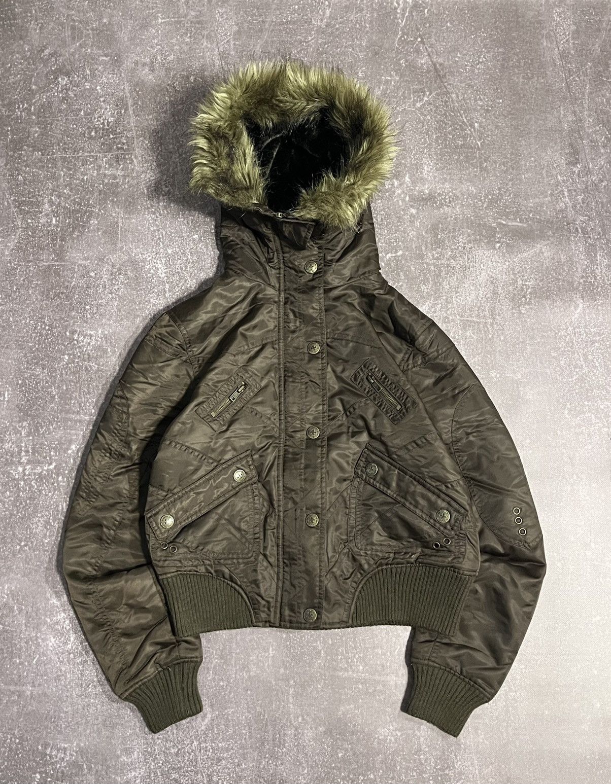 Japanese Brand 00s lgb if six was nine style multi pocket faux fur jacket Size L / US 10 / IT 46 - 2 Thumbnail