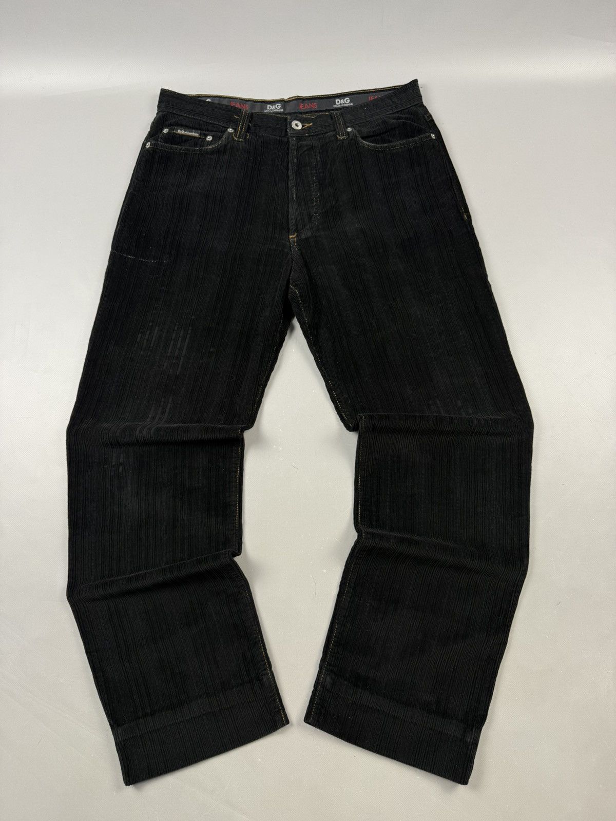 Dolce & Gabbana Dolce & Gabbana curdoroy pants black baggy fit Size US 34 / EU 50 - 4 Thumbnail
