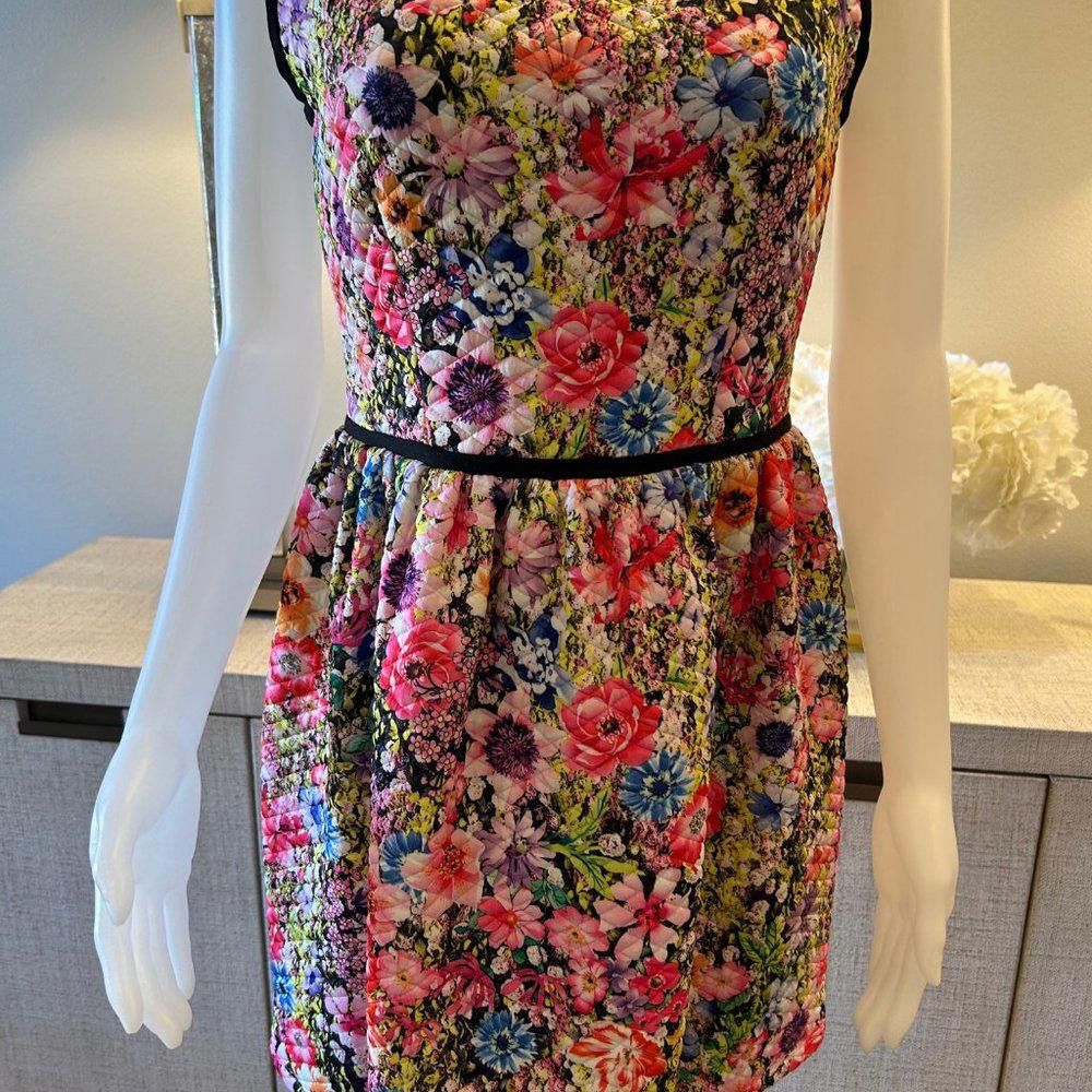 Designer Black Halo Marina Sleveless Floral Dress Size M / US 6-8 / IT 42-44 - 3 Thumbnail