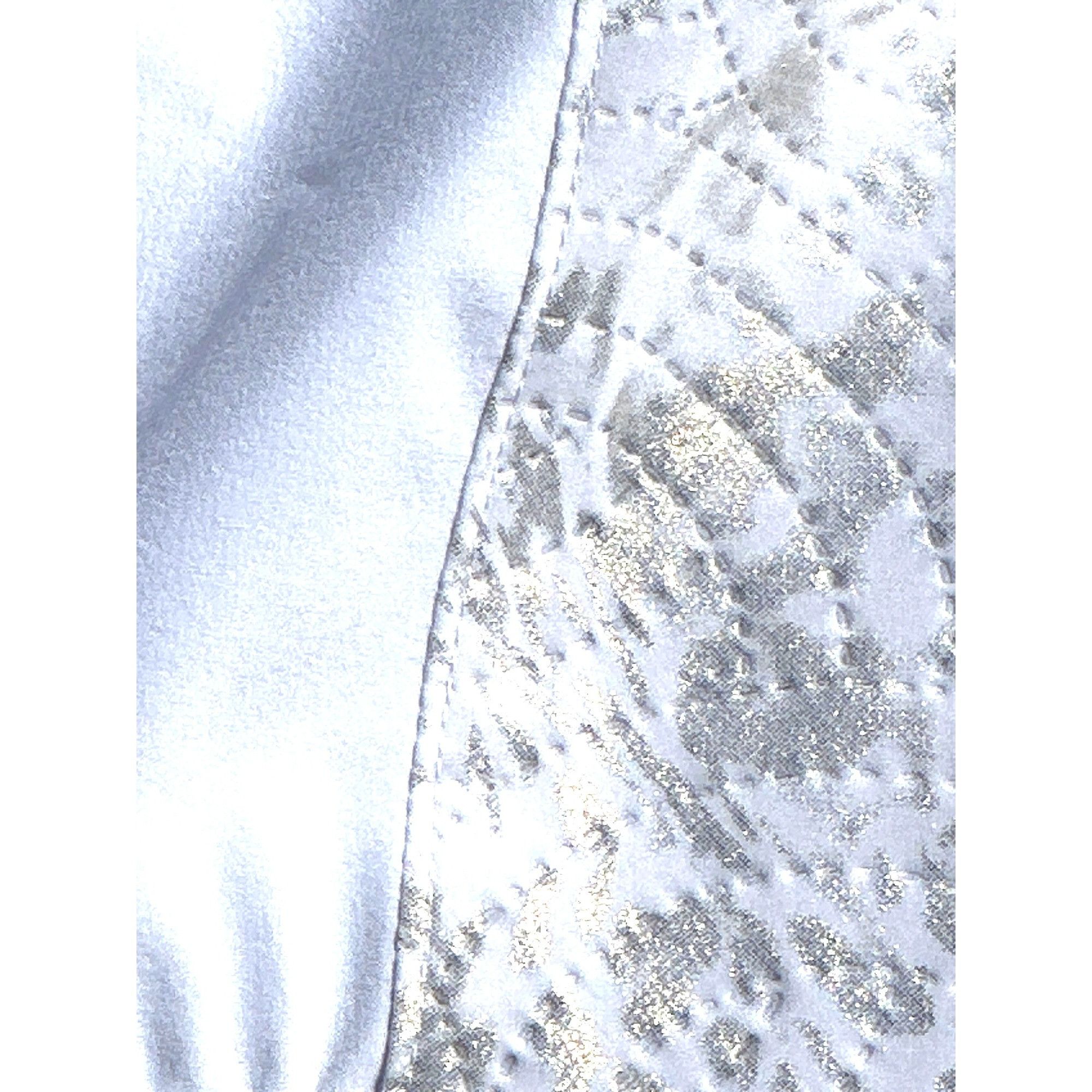 Chicos Chicos Zenergy White Animal Print Quilted Zip Front Sleevele Size L / US 10 / IT 46 - 5 Thumbnail
