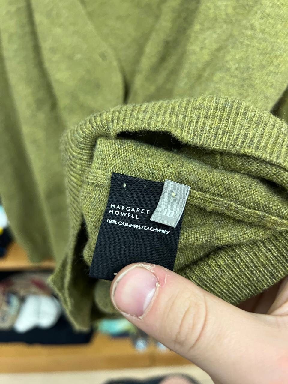 Margaret Howell knitted green Y2K Luxury cardigan