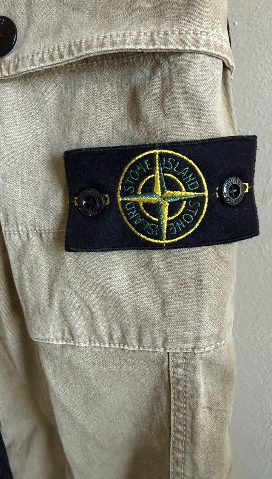 Stone Island Stone Island Old Effect Stretch Broken Twill Cargo Pant Sand Size US 32 / EU 48 - 3 Thumbnail