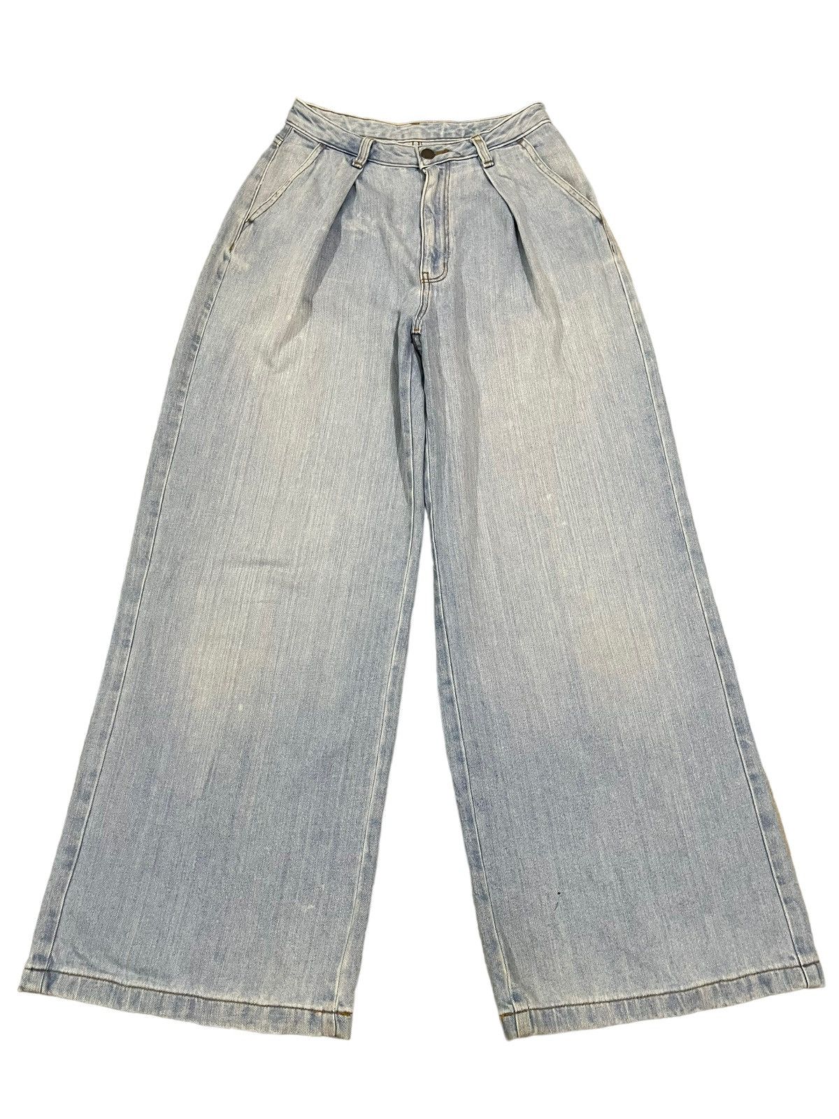 image of Gu Vintage Blue Wash Style Baggy Jeans, Women's (Size 26)