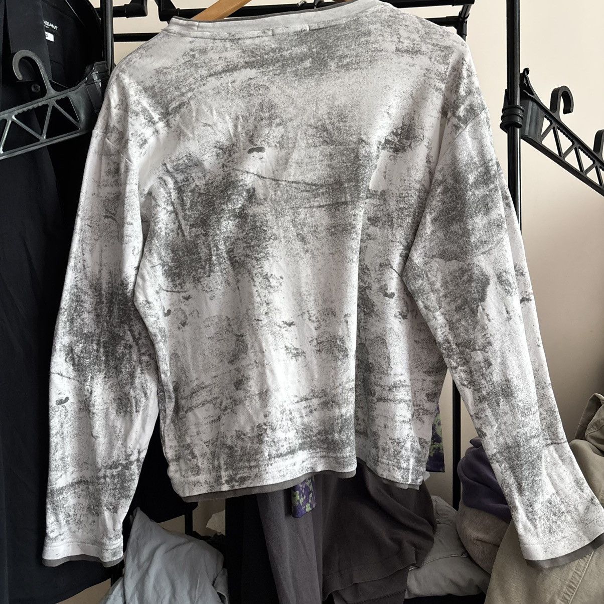 Vintage Vintage 90’s Longsleeve Distorted Skull Y2K Punk ERD Grunge Size US M / EU 48-50 / 2 - 2 Thumbnail