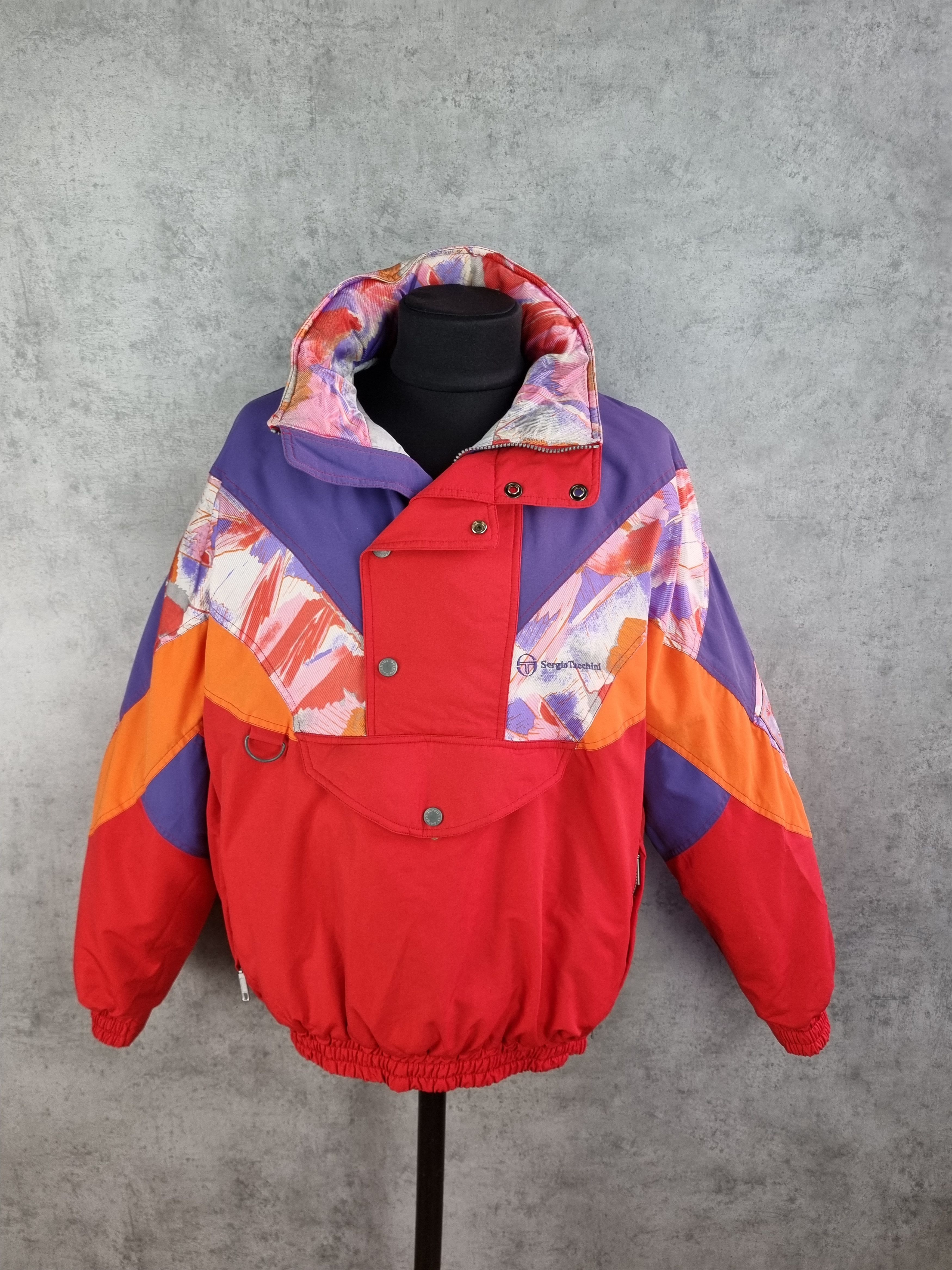 Sergio Tacchini × Vintage 90s Ski Anorak Sergio Tacchini Vintage Rare Jacket Size US XL / EU 56 / 4 - 1 Thumbnail