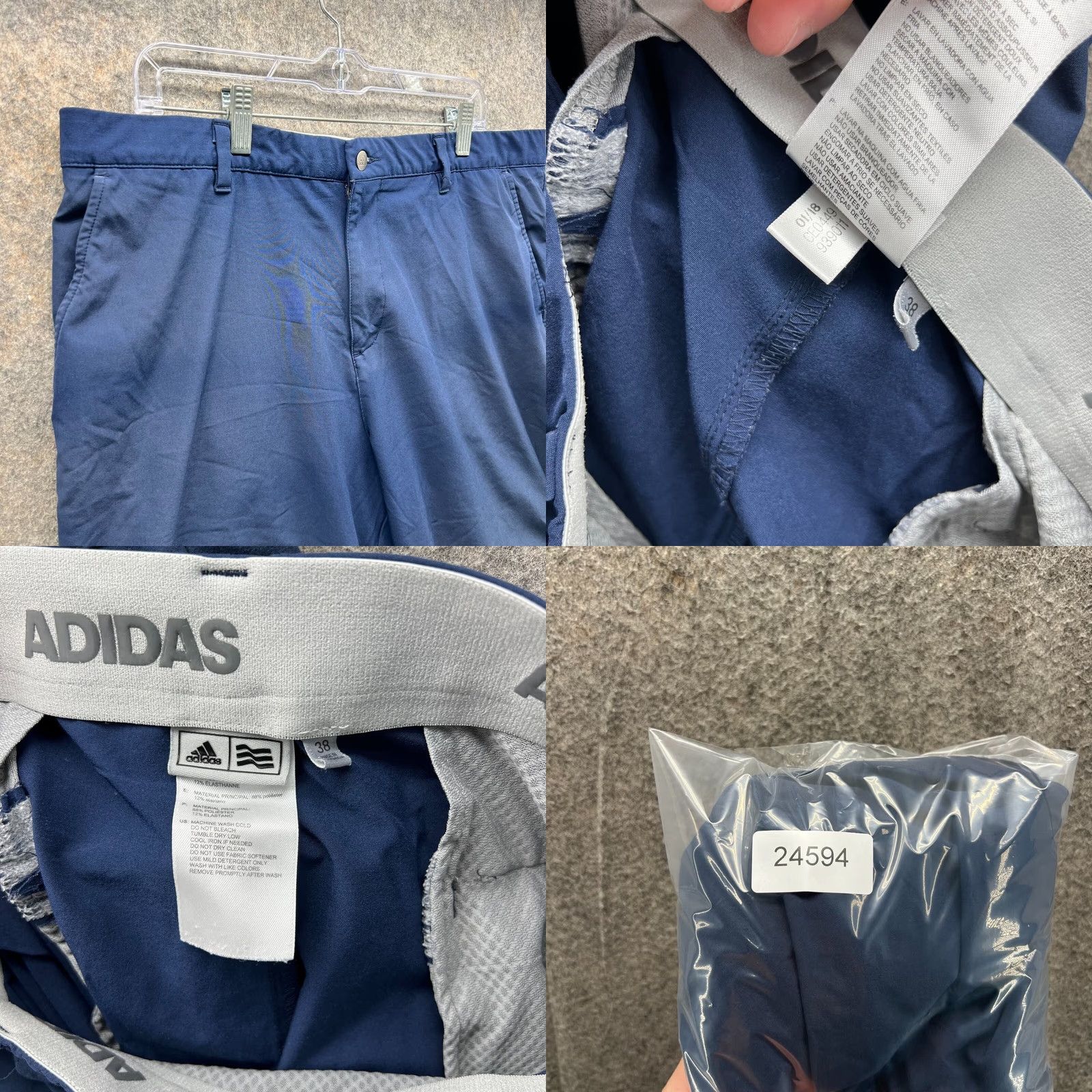 Adidas Adidas 365 Shorts Mens 38 Adult Blue Chino Flat Athletic Golfer Golf Trefoil Shirt Size US 38 / EU 54 - 8 Thumbnail