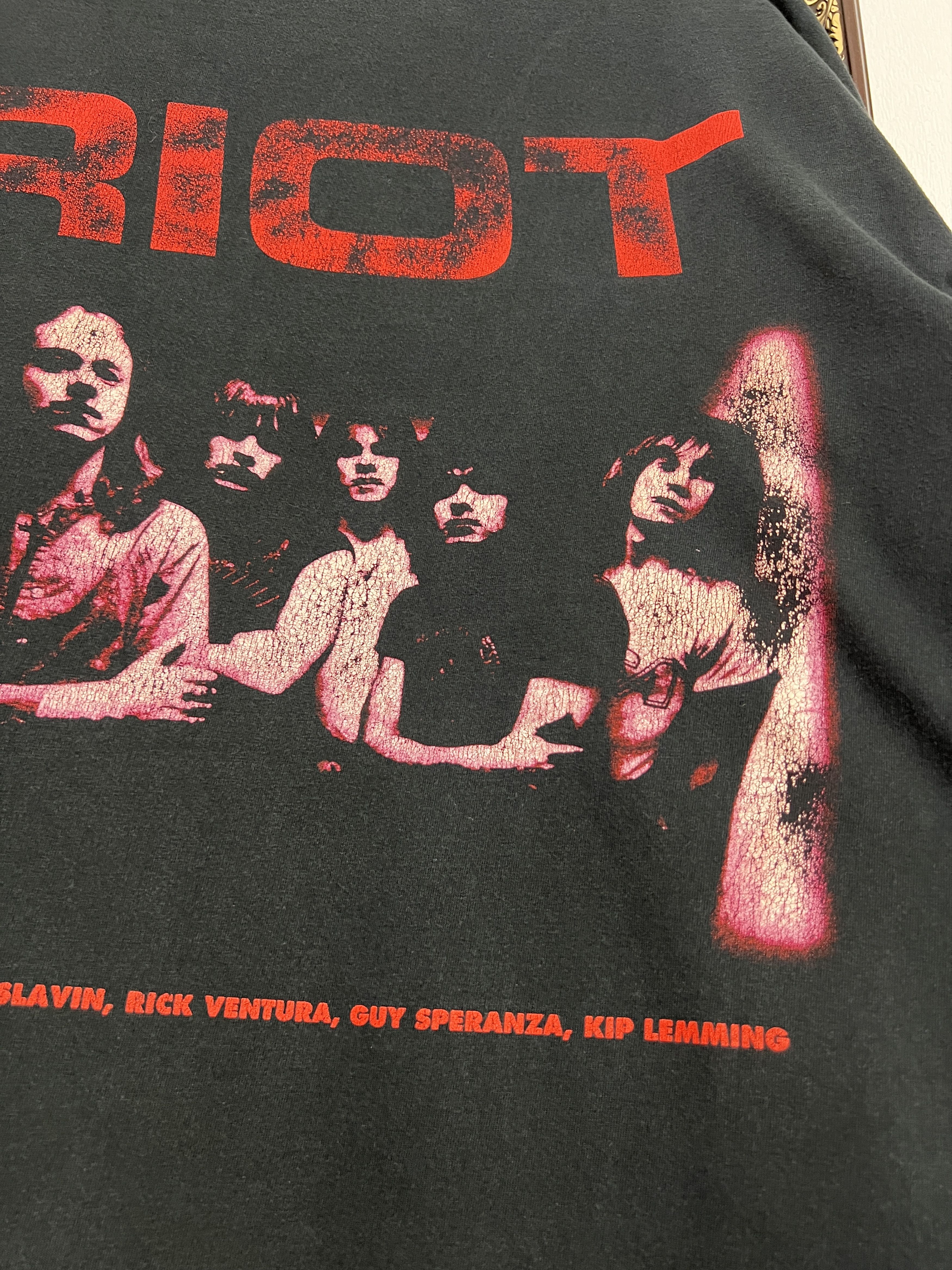 Vintage Vintage 90's Riot Fire Down Under Tour Tee Heavy Metal Rare Size US L / EU 52-54 / 3 - 13 Thumbnail