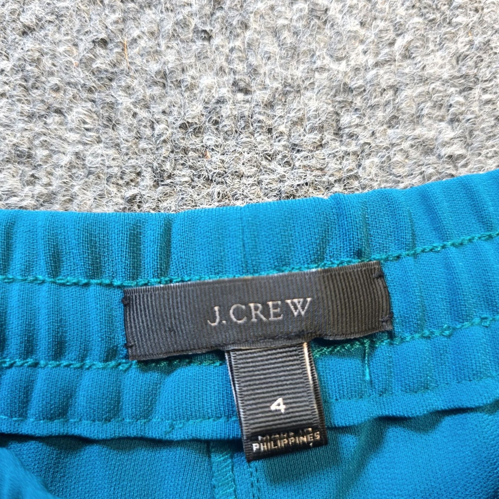 J.Crew J.CREW Pants Womens Size 4 Blue Green Tapered Pull On Pockets Career Capsule Dress Pants Size 27" / US 4 / IT 40 - 4 Thumbnail
