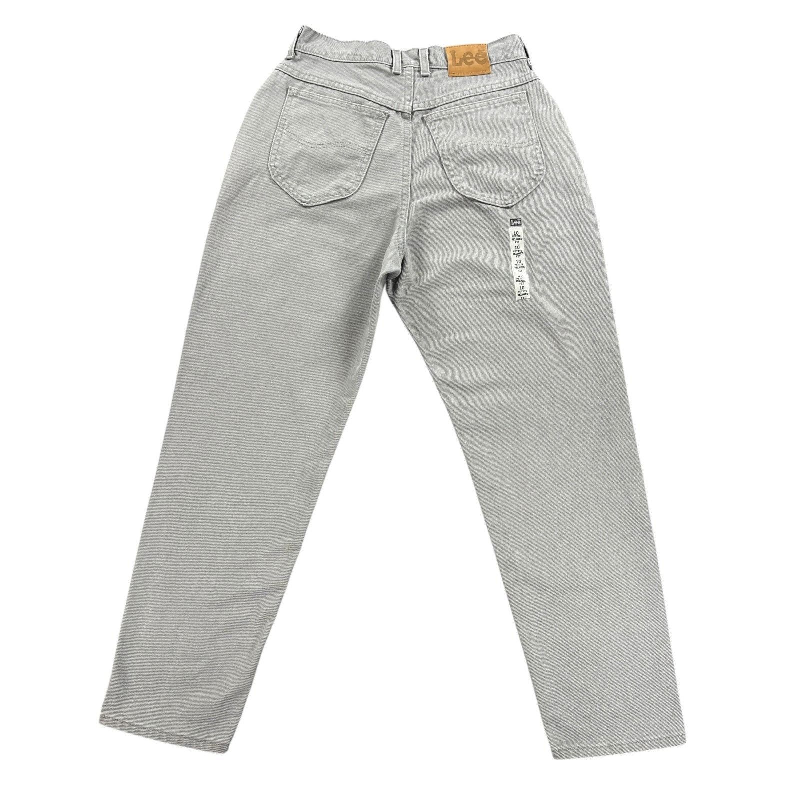 Lee Lee Womens Petite 10 29W X 28L Relaxed Fit Gray Denim Jeans Size 29" - 4 Thumbnail
