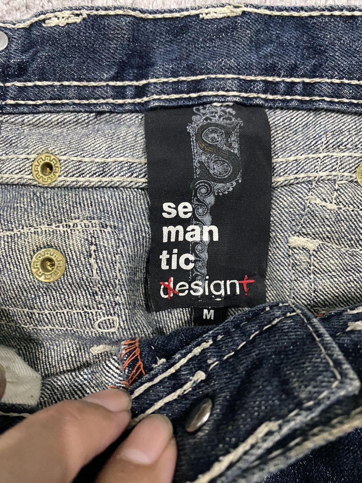 semanticdesign Semantic Design Mudwash Clawmark Distressed Denim Jeans Size US 32 / EU 48 - 15 Thumbnail