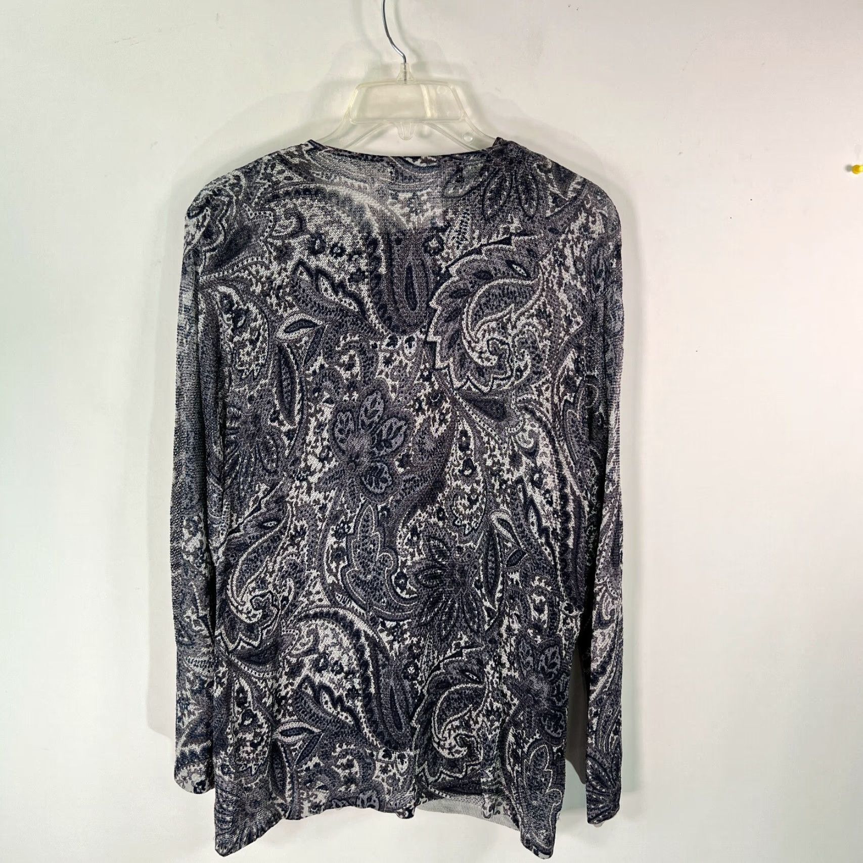 Jones New York Jones New York Woman Blouse Tunic XL Multicolor Paisley Long Sleeve Round Neck Collarless Shirt Women's 90s? Size XL / US 12-14 / IT 48-50 - 2 Thumbnail