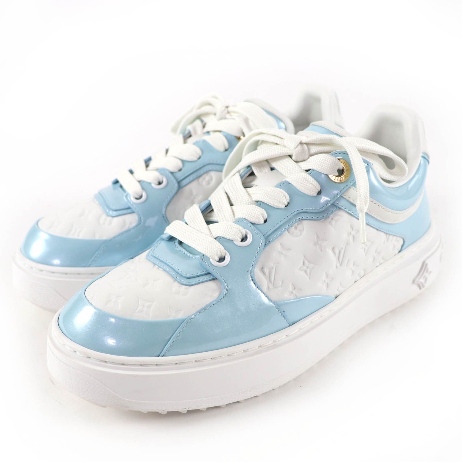 Louis Vuitton Louis Vuitton Louis Vuitton Monogram Leather Sneakers Leather Shoes DUTY FREE for USA Size ONE SIZE - 1 Thumbnail