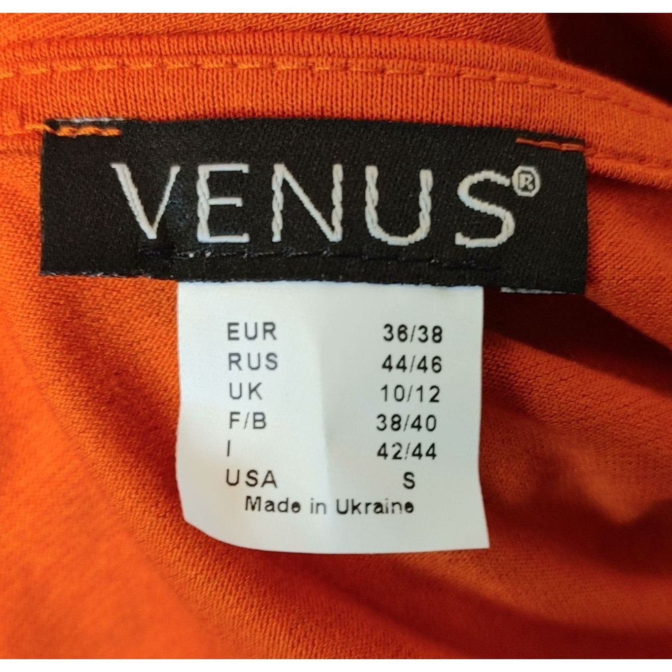 Other VENUS Women's S Orange Long Sleeve Top Dress Size S / US 4 / IT 40 - 3 Thumbnail