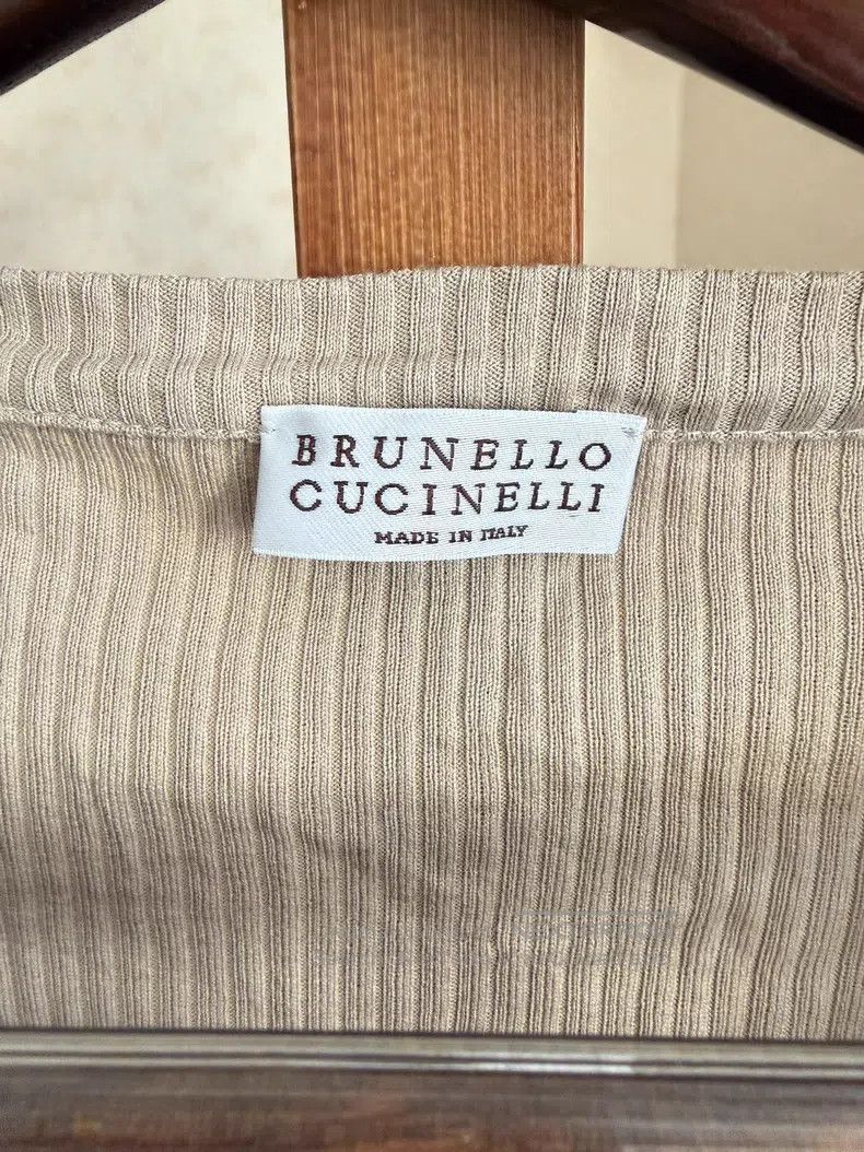 Brunello Cucinelli Brunello Cucinelli Cotton beaded camisole Size M / US 6-8 / IT 42-44 - 5 Thumbnail