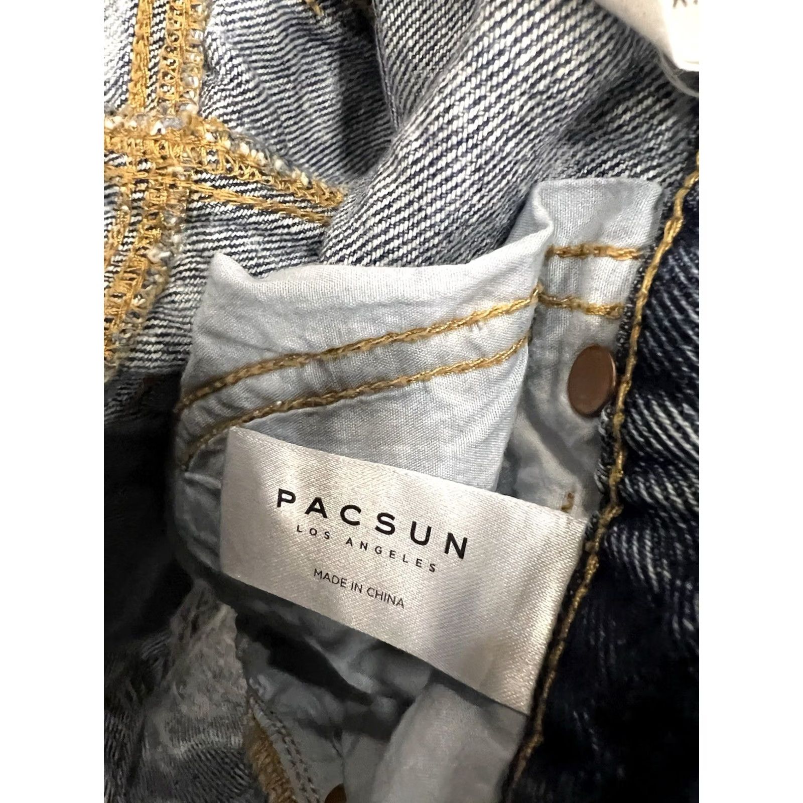 Pacsun VINTAGE PacSun Women's 25 Jean Shorts High Rise Festival Cut-off Denim Shorts Size 42" / US 20 - 6 Thumbnail