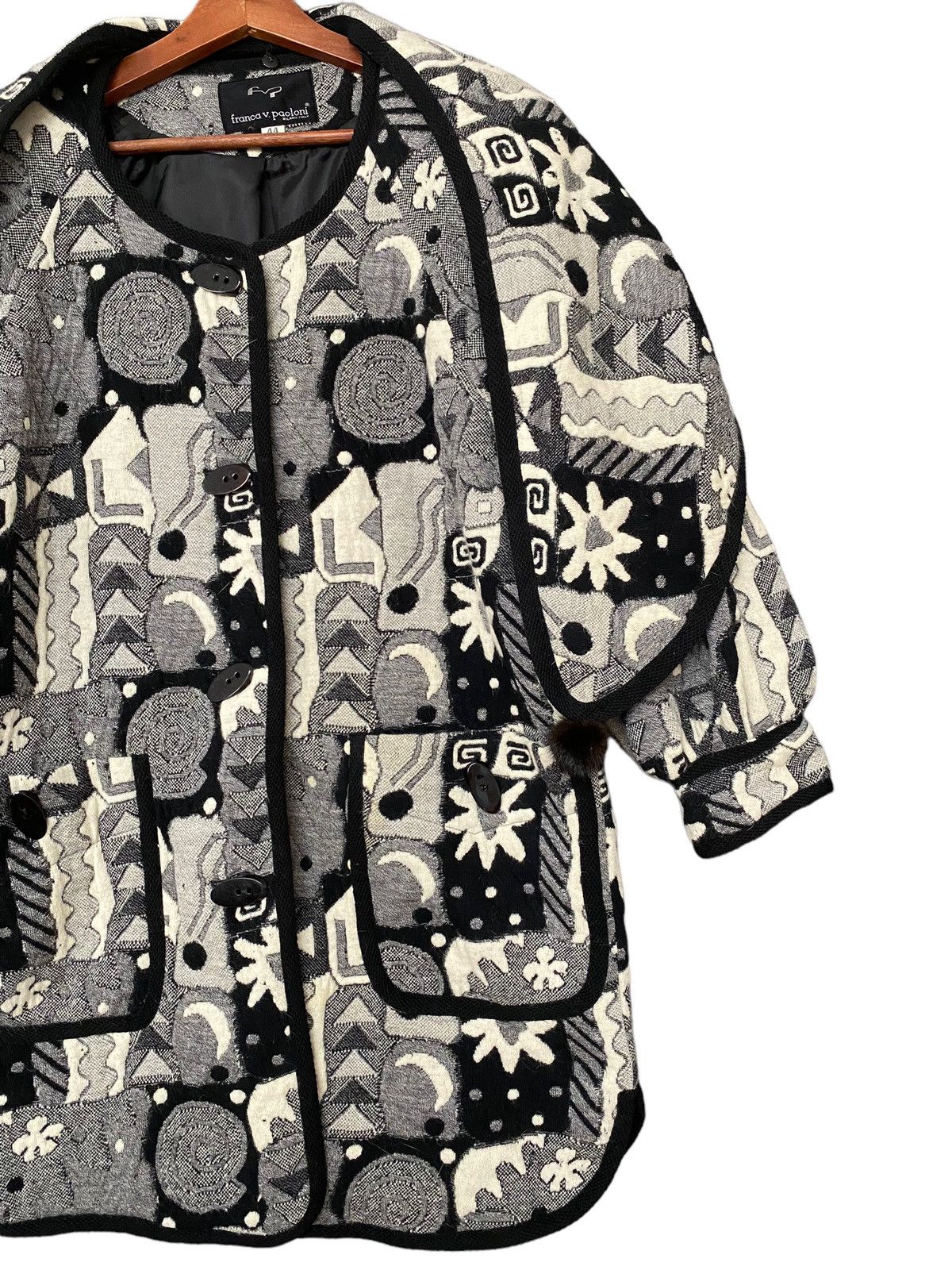Japanese Brand × Vintage Vintage Brand Franca V Paoloni Patchwork Jacket 1990s Size US S / EU 44-46 / 1 - 4 Thumbnail