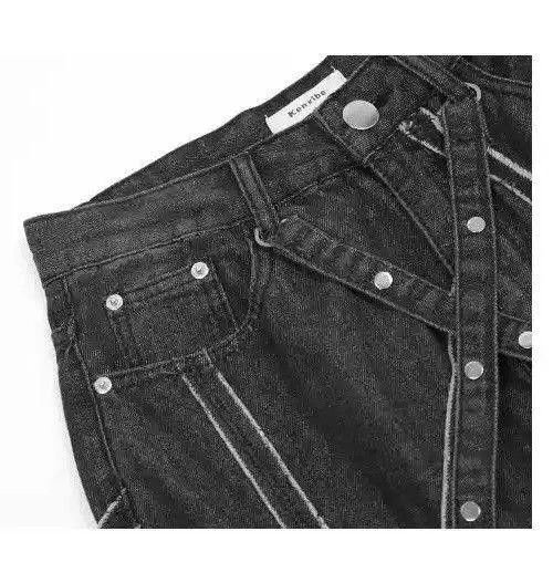 VIBE Embroidery Black Oversized Loose Jeans Size US 32 / EU 48 - 7 Thumbnail
