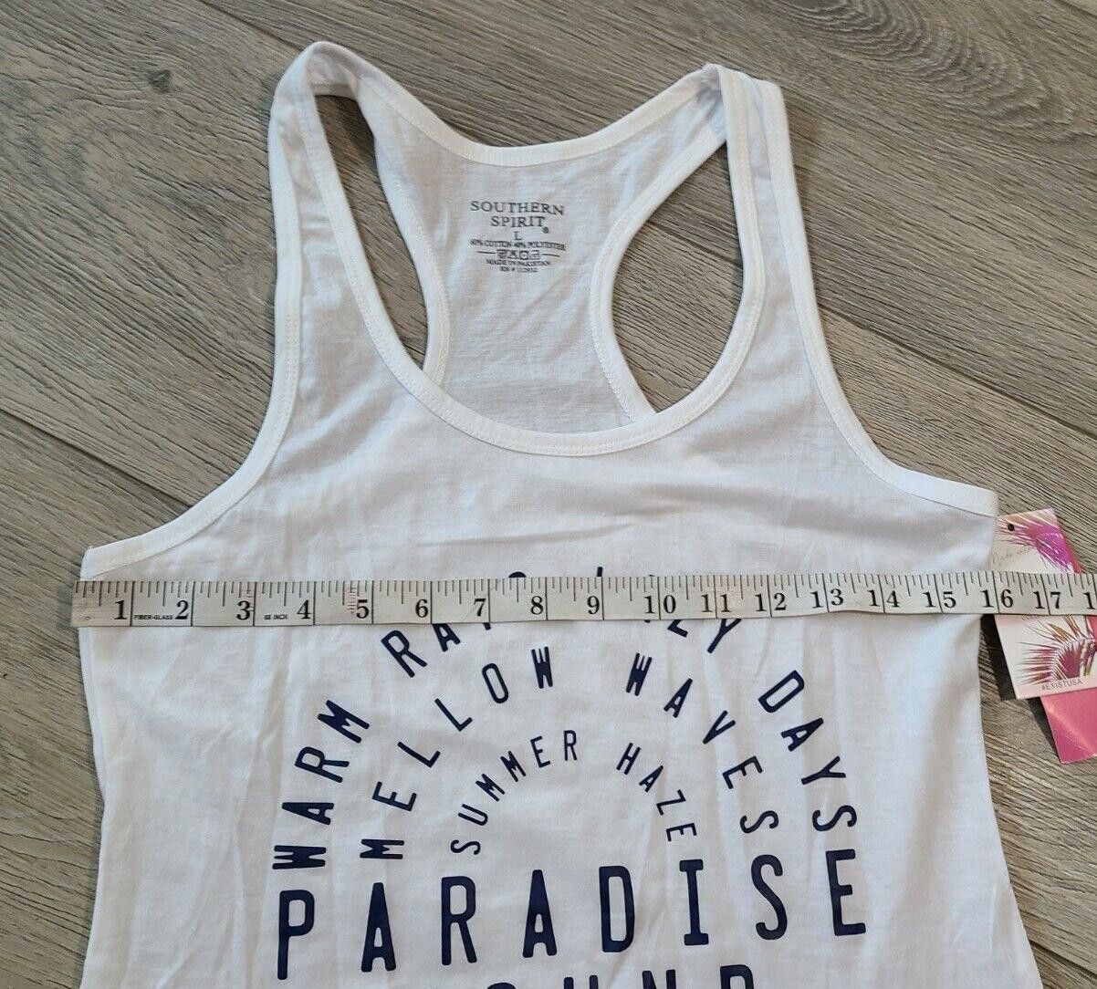 Designer Southern Spirit Tank Top Large Panama City Beach White Size L / US 10 / IT 46 - 6 Thumbnail