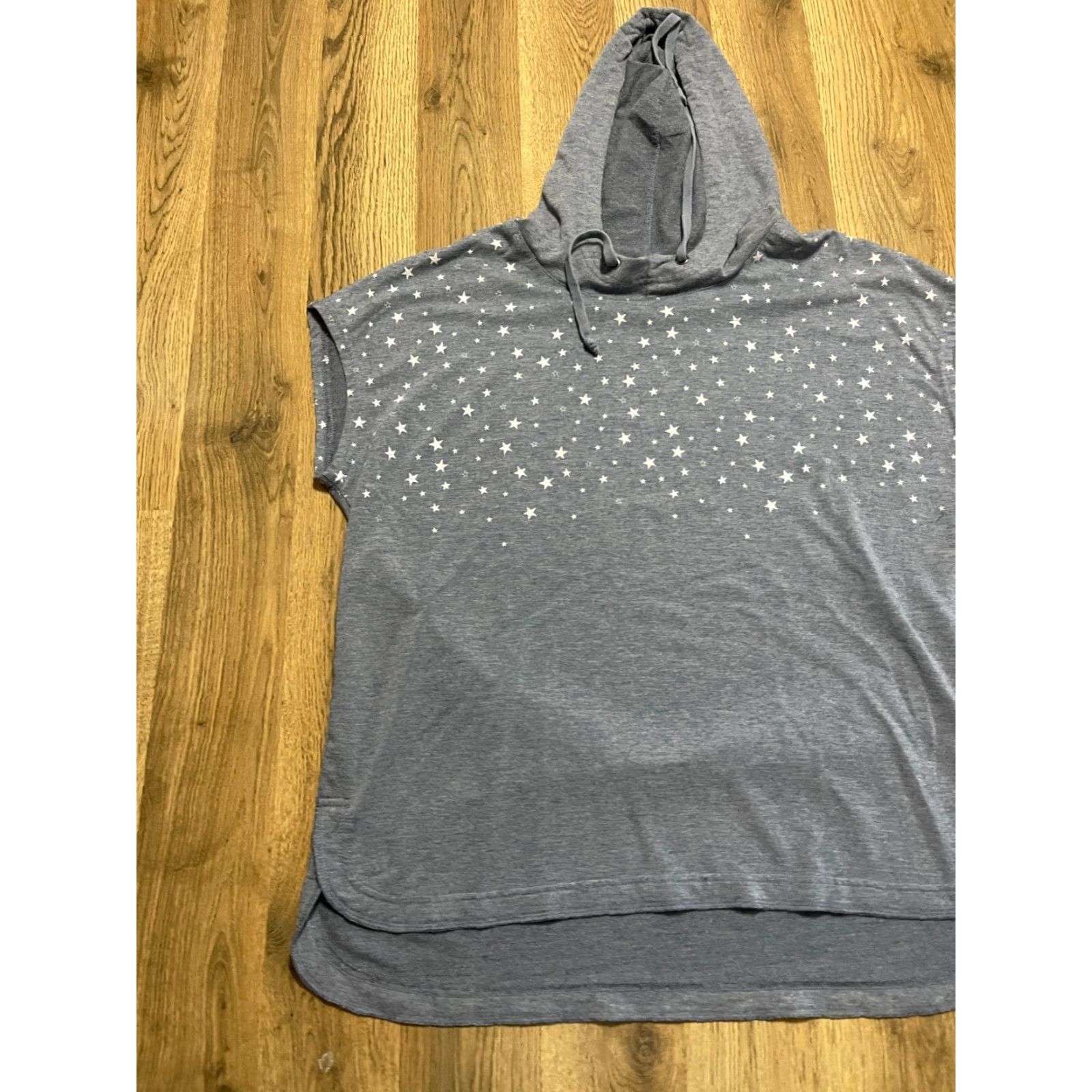 Vintage Jane & Delaney Shirt Women's Large Blue Sleeveless Hoodie Shirt Size L / US 10 / IT 46 - 4 Thumbnail