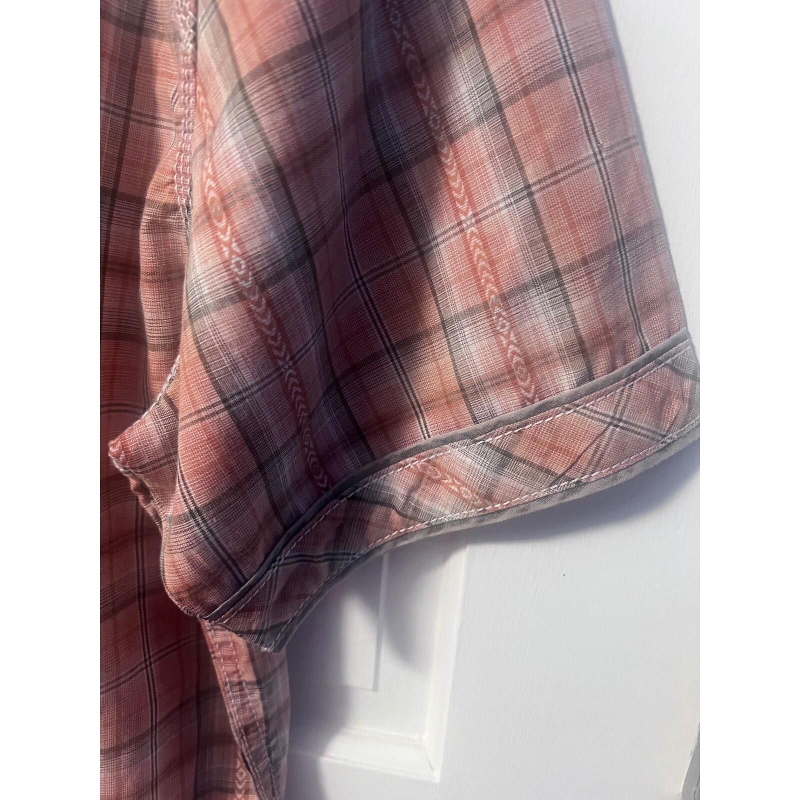 Other BKE Vintage Shirt Mens 2XL Salmon Plaid Western Pearl Snap Size US XXL / EU 58 / 5 - 6 Thumbnail