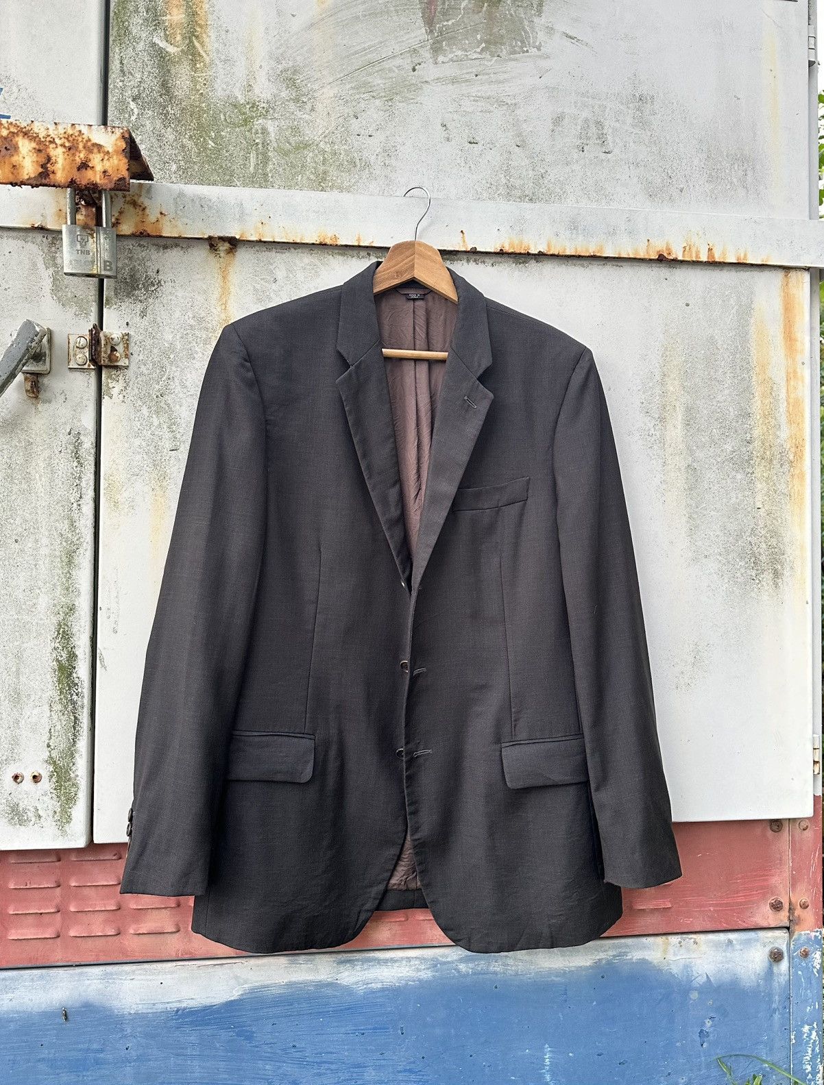 Helmut Lang 👹Vintage THRASHED Helmet Lung Wool Blazer Jacket Size US M / EU 48-50 / 2 - 4 Thumbnail