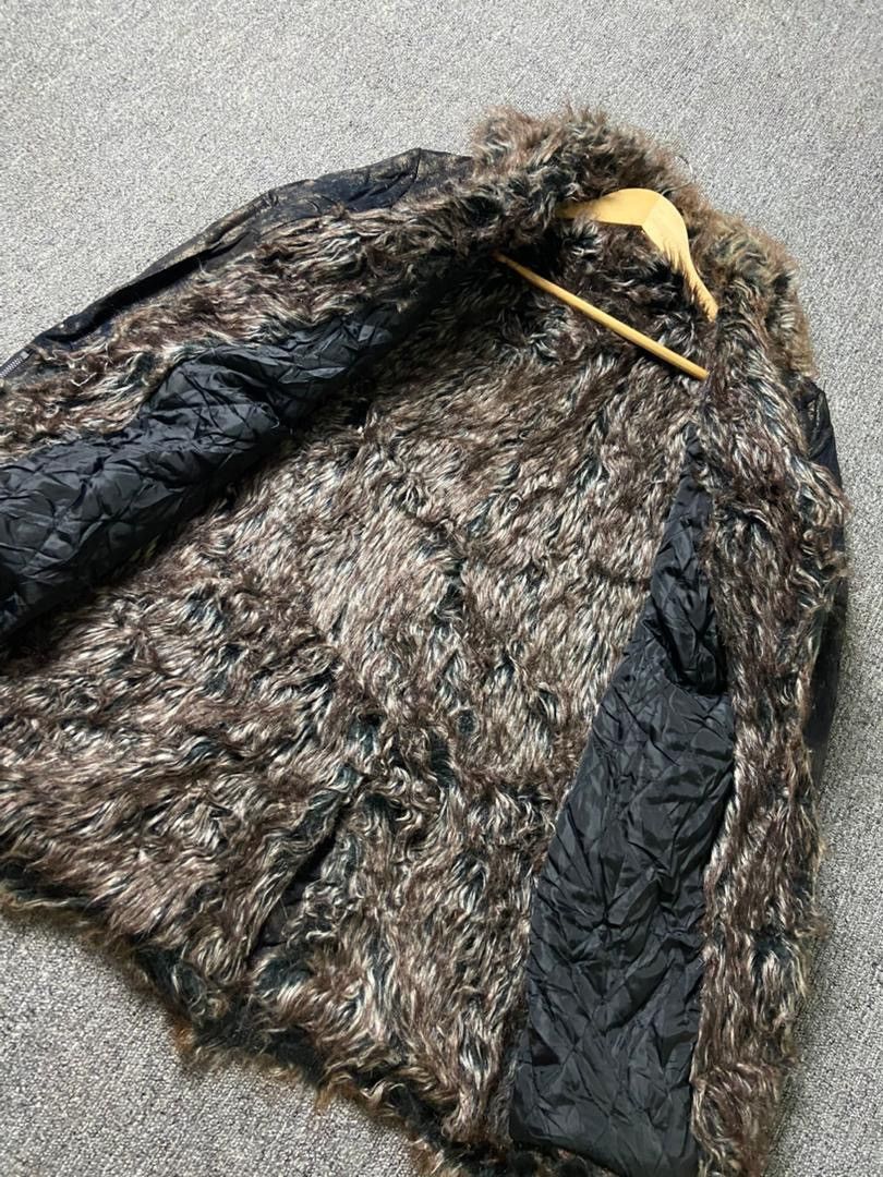 In The Attic In The Attic Distressed Faux Fur Trimmed Jacket (185) Size US L / EU 52-54 / 3 - 7 Thumbnail