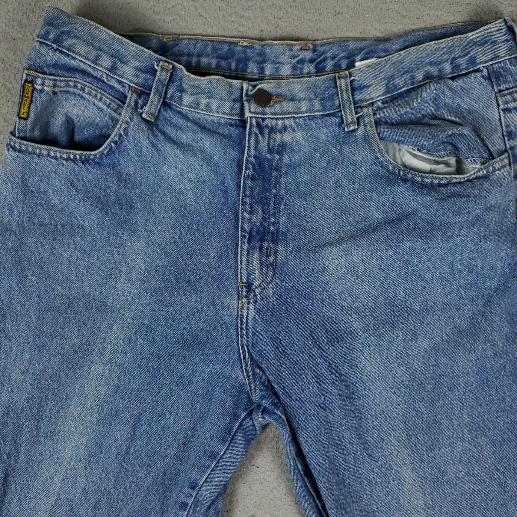 Vintage Giorgio Armani Jeans 38x28 Blue Relaxed Fit Baggy Denim Pants Mens Classic Size US 38 / EU 54 - 2 Thumbnail
