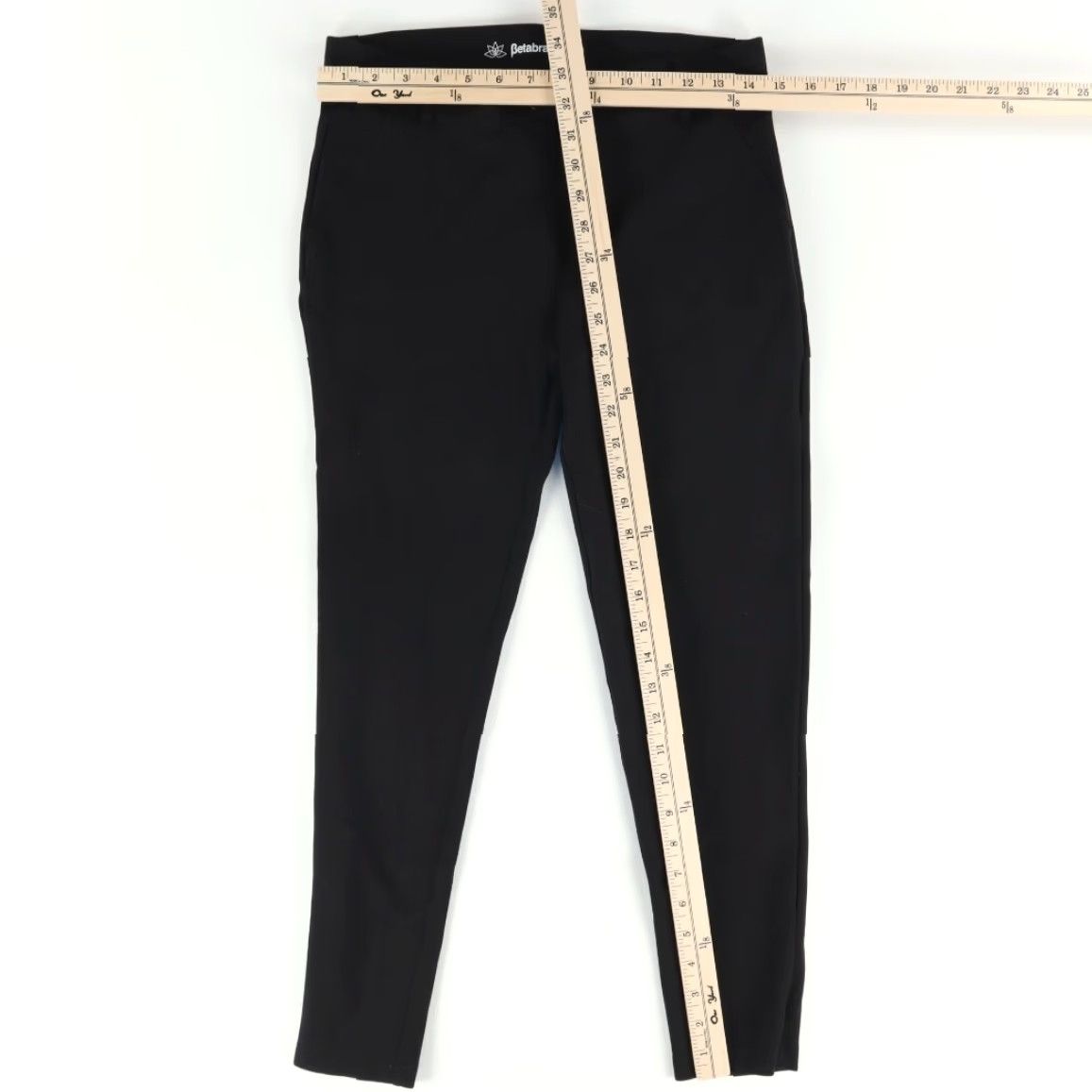 Vintage Betabrand Stretch W1166 Petite Yoga Rayon Woven Chino Pants Black Women's M Size 32" / US 10 / IT 46 - 3 Thumbnail
