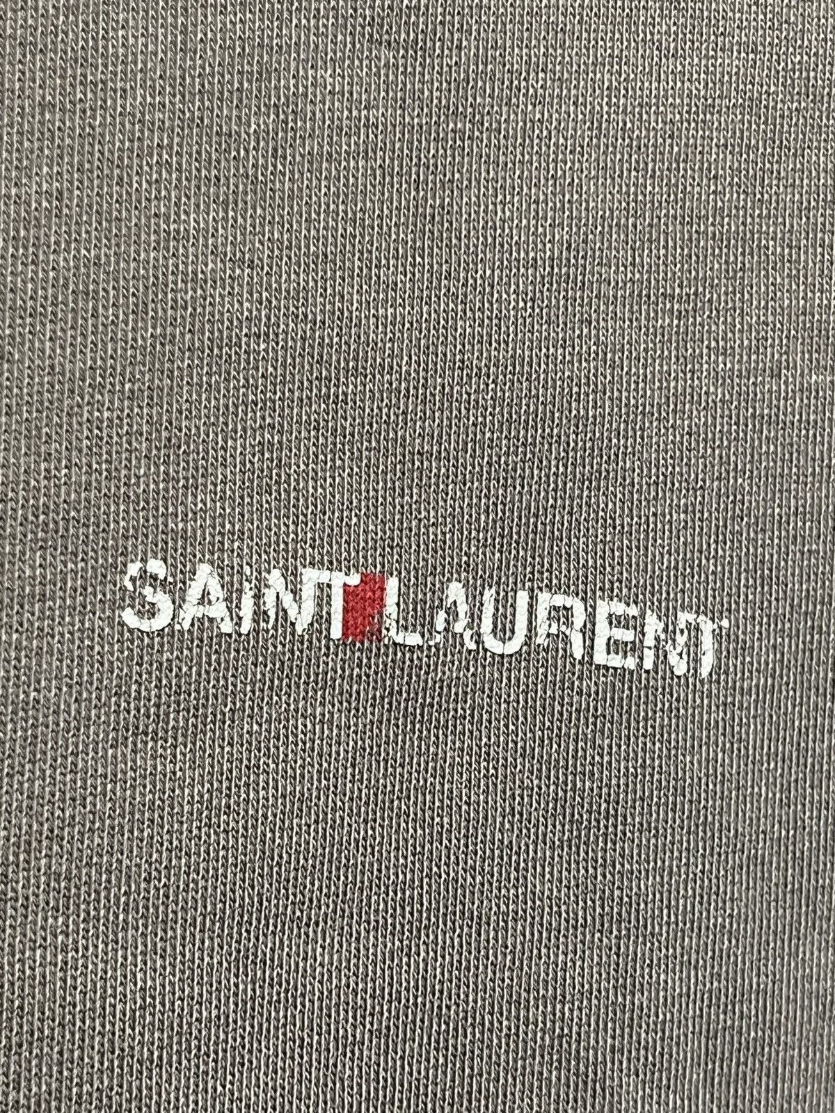 Saint Laurent Paris Saint Laurent Small Logo Khaki Hoodie Size US M / EU 48-50 / 2 - 2 Thumbnail