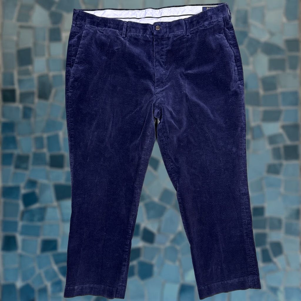 Polo Ralph Lauren Polo Ralph Lauren Corduroy Pants Mens 38x26 Classic Fit Chino Trouser Blue Size US M / EU 48-50 / 2 - 1 Thumbnail