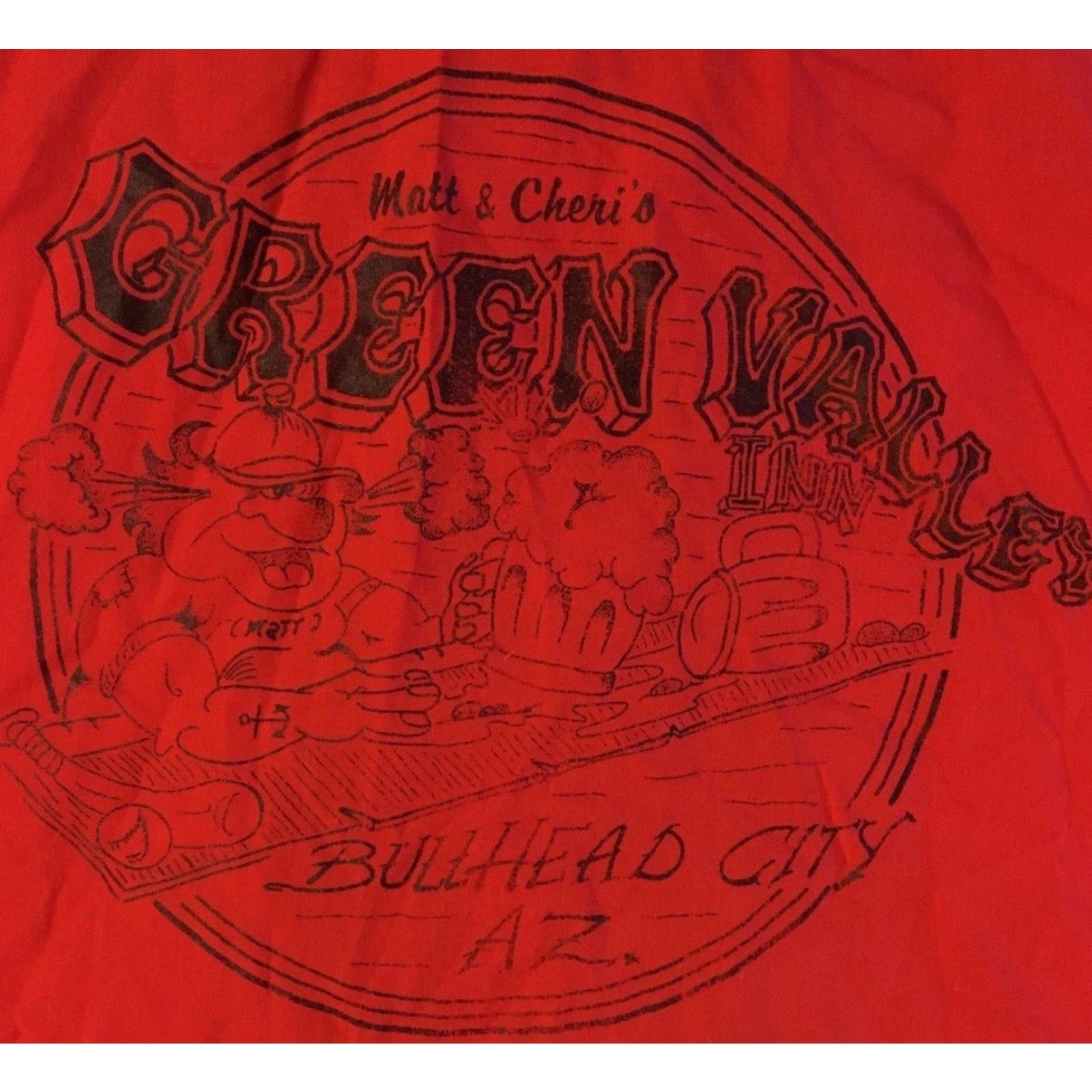 Wrangler Vtg Wrangler Green Valley Inn Bar Pearl Snap Shirt 18 Arizona Western Cowboy Red Bullhead City 90s Colorful Southwestern Rockabilly Mens Shirt Size US XXL / EU 58 / 5 - 4 Thumbnail
