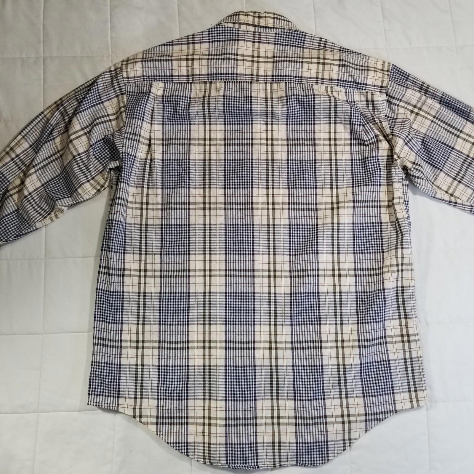Arrow Arrow River Brand Cream and Blue Plaid Medium Size US M / EU 48-50 / 2 - 2 Thumbnail