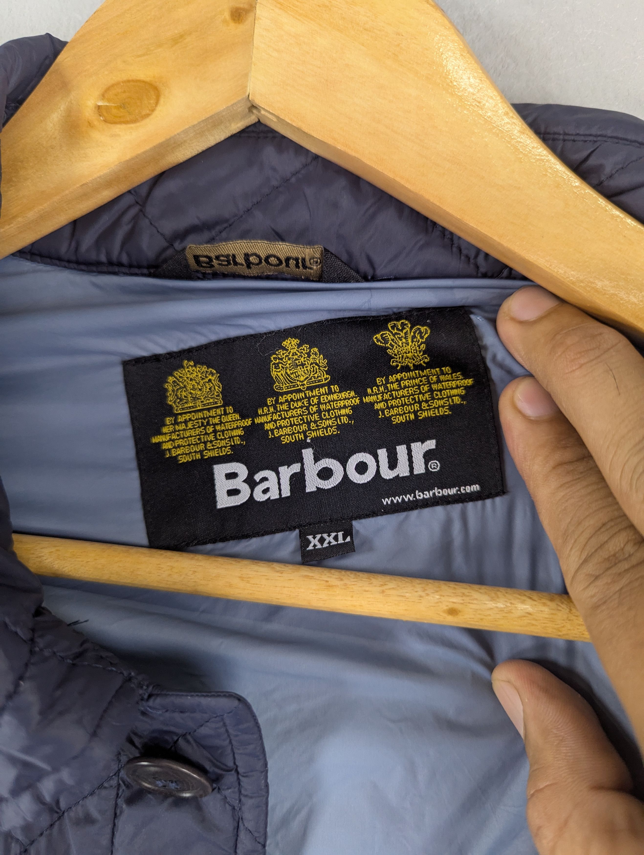 Barbour Barbour Soval Quilted Navy Button Jacket Size US XXL / EU 58 / 5 - 10 Thumbnail