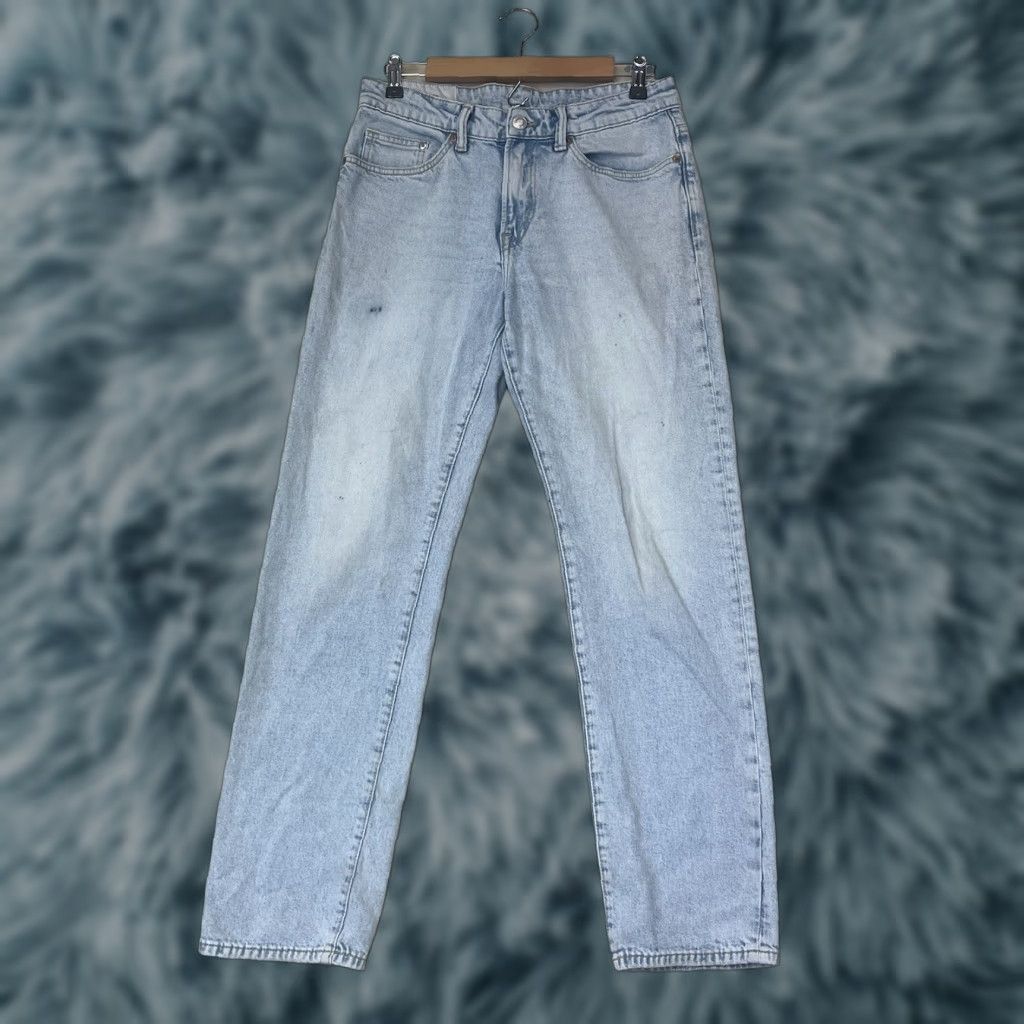 H&M H&M Jeans Distressed 29 X 32 Regular Fit Light Blue 5-Pocket Denim Cotton Blend Men Jeans Skinny Coupe Moulante See Pics Mens Size US 29 - 1 Thumbnail