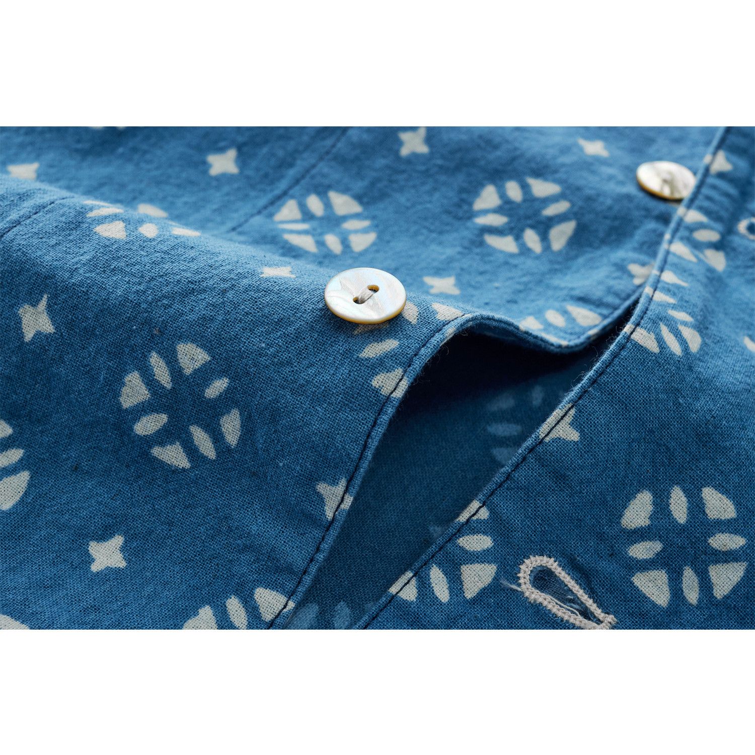 Japanese Brand × Vintage Vintage Indigo Print Shirt Casual Size US L / EU 52-54 / 3 - 6 Thumbnail