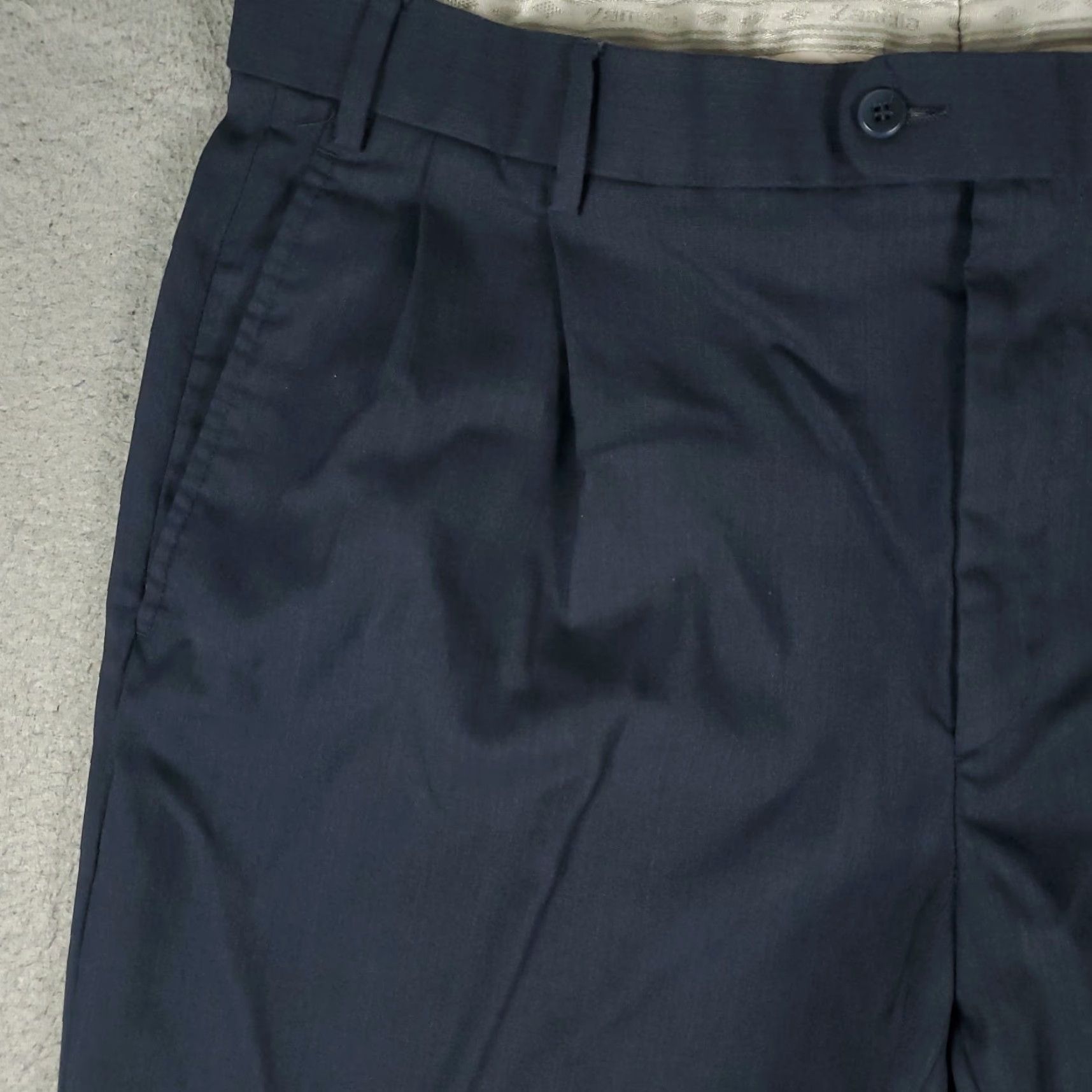 Zanella Zanella Pants Mens 40x32 Blue Pleated Cuffed Dress Slacks Trousers Chino Wool Regular Front Type Pleated Size US 40 / EU 56 - 2 Thumbnail