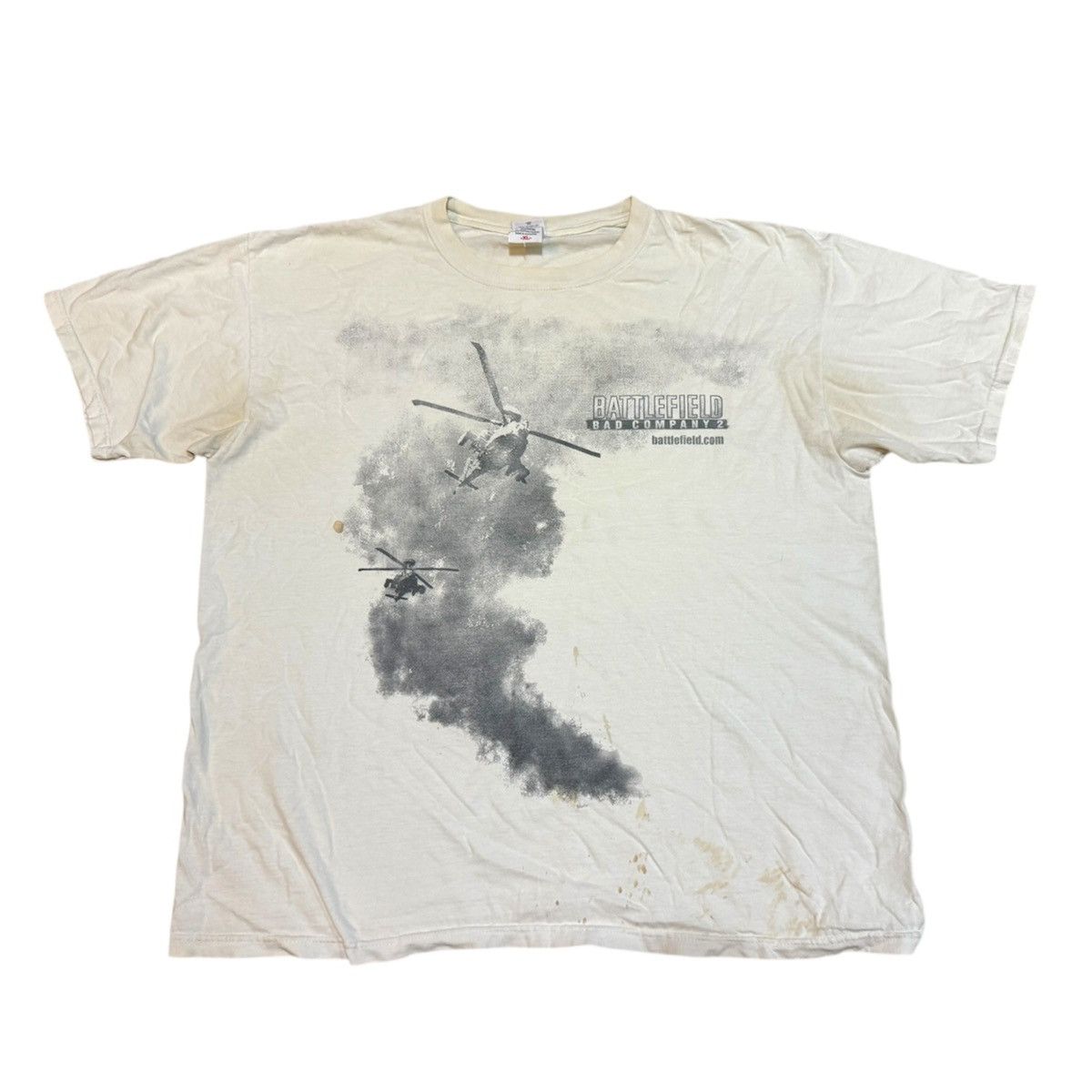 Vintage Thrashed !!! Vintage 2000s Battlefield Bad Company 2 T Shirt Size US XL / EU 56 / 4 - 1 Thumbnail
