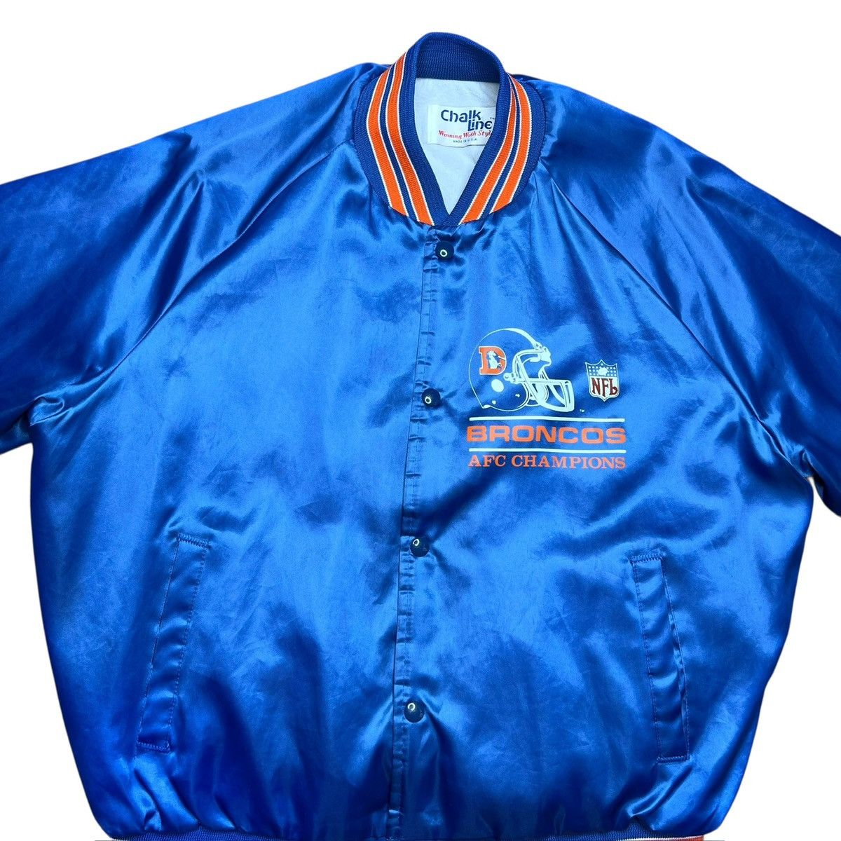 Chalk Line Denver Broncos AFC Champions Chalk Line Satin Bomber Jacket Size US L / EU 52-54 / 3 - 5 Thumbnail