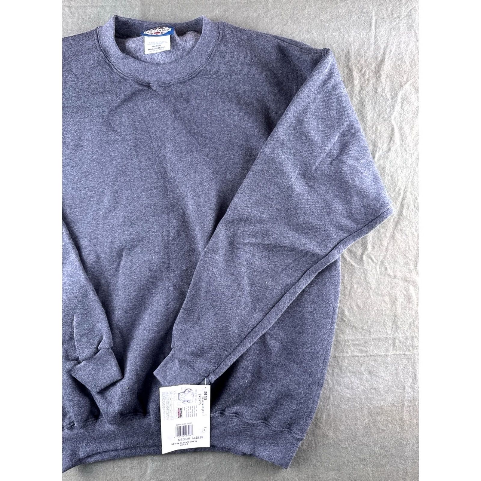 Vintage VINTAGE Britannia Heavyweight Gray Sweatshirt Medium 90s Crewneck Deadstock Mens Size US M / EU 48-50 / 2 - 3 Thumbnail