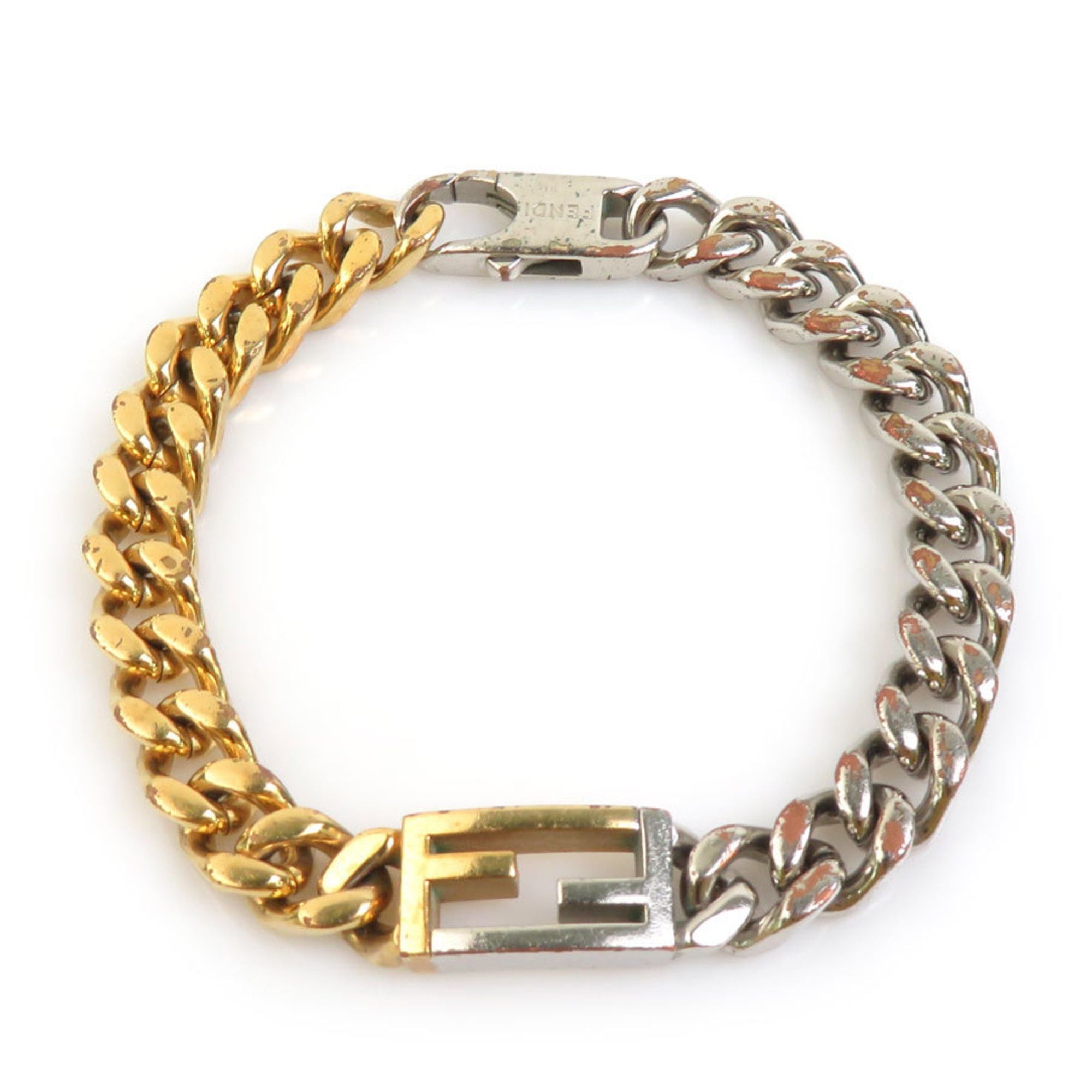 Fendi Fendi Bracelet Metal Gold and Silver Unisex r10969a Size ONE SIZE - 1 Thumbnail