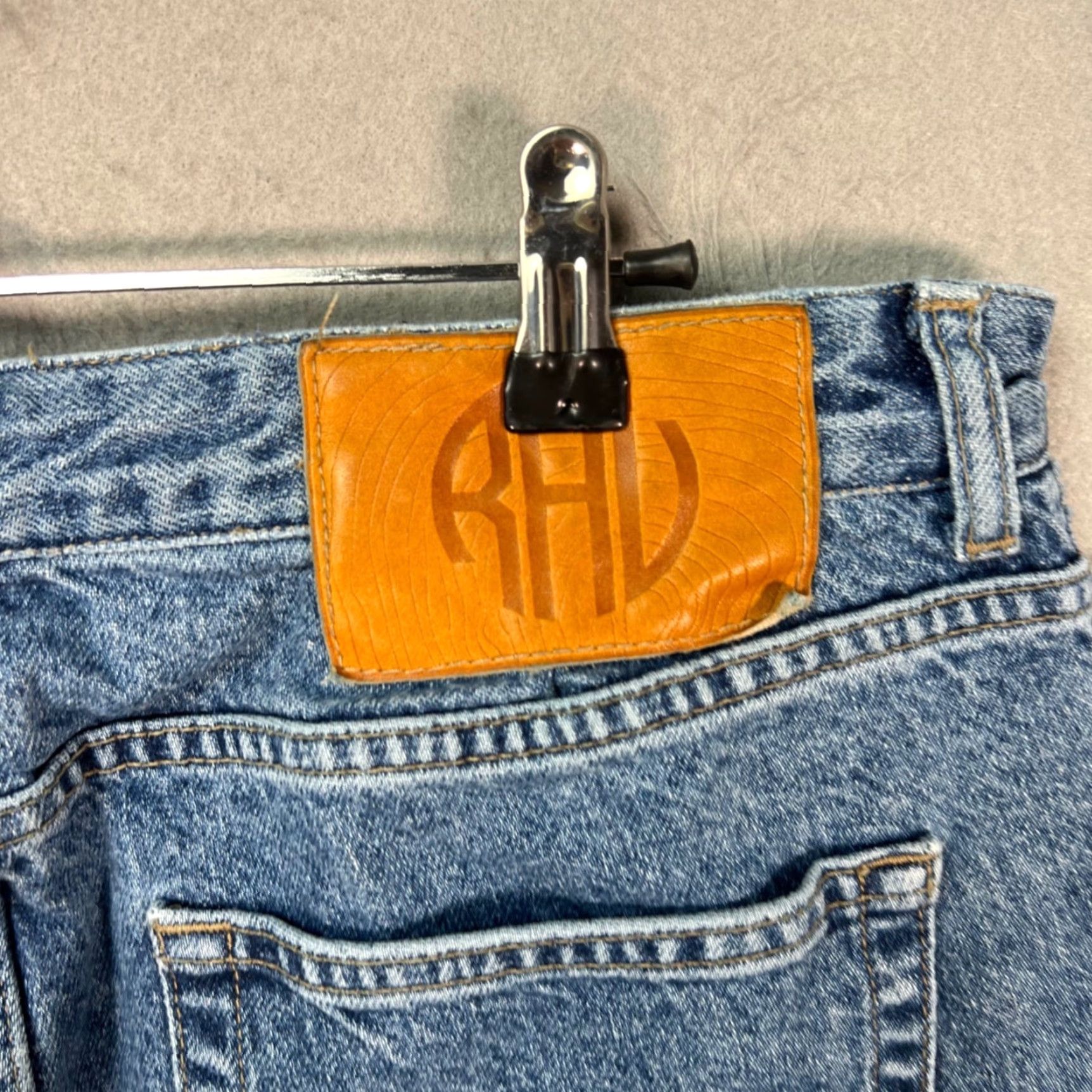 Zara Zara x Rhude Jeans Mens Size 32 Blue 100% Cotton Denim Straight Leg 5-Pocket Design Vintage N/A Size US 32 / EU 48 - 3 Thumbnail